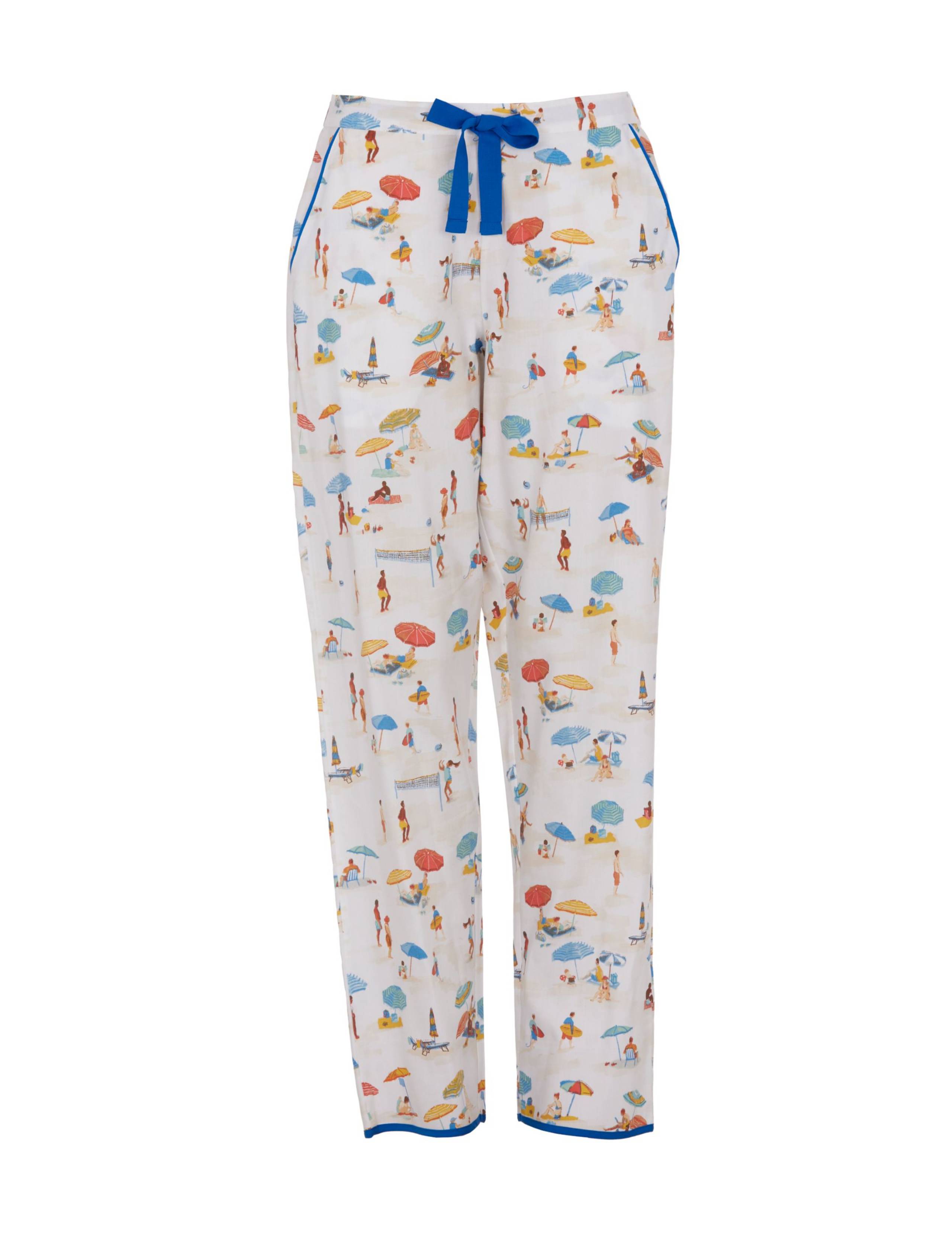Cotton Modal Beach Print Pyjama Bottoms 2 of 3