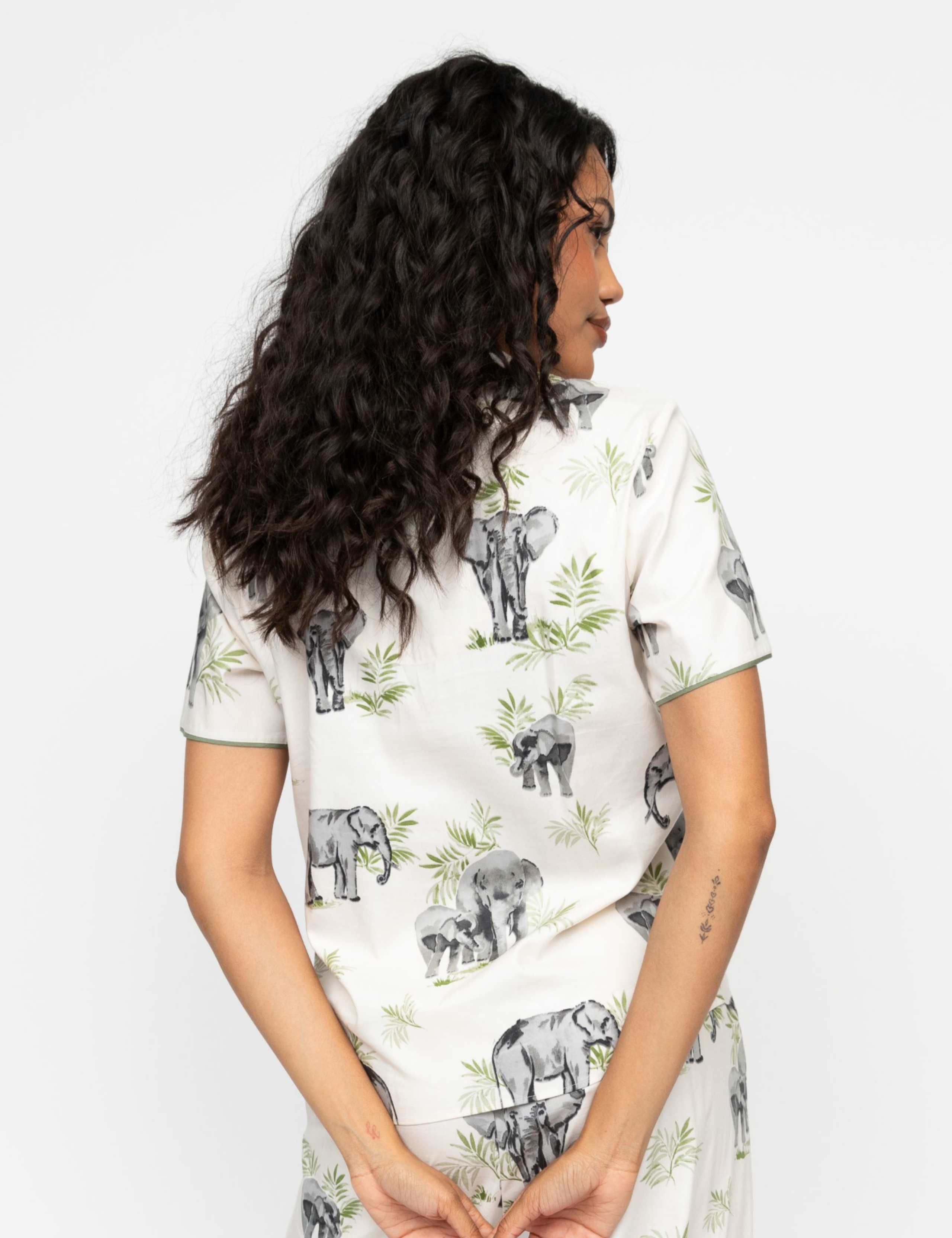 Cotton Modal Elephant Pyjama Top 3 of 4