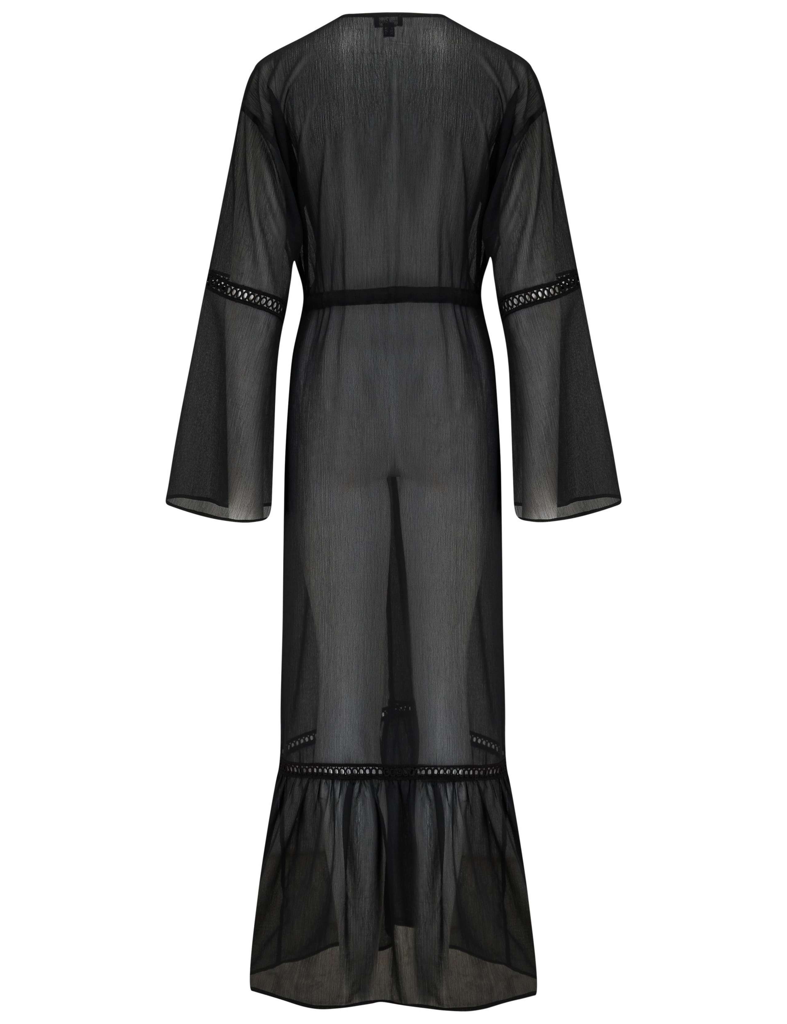 Chiffon Tie Front Maxi Beach Kimono 7 of 8