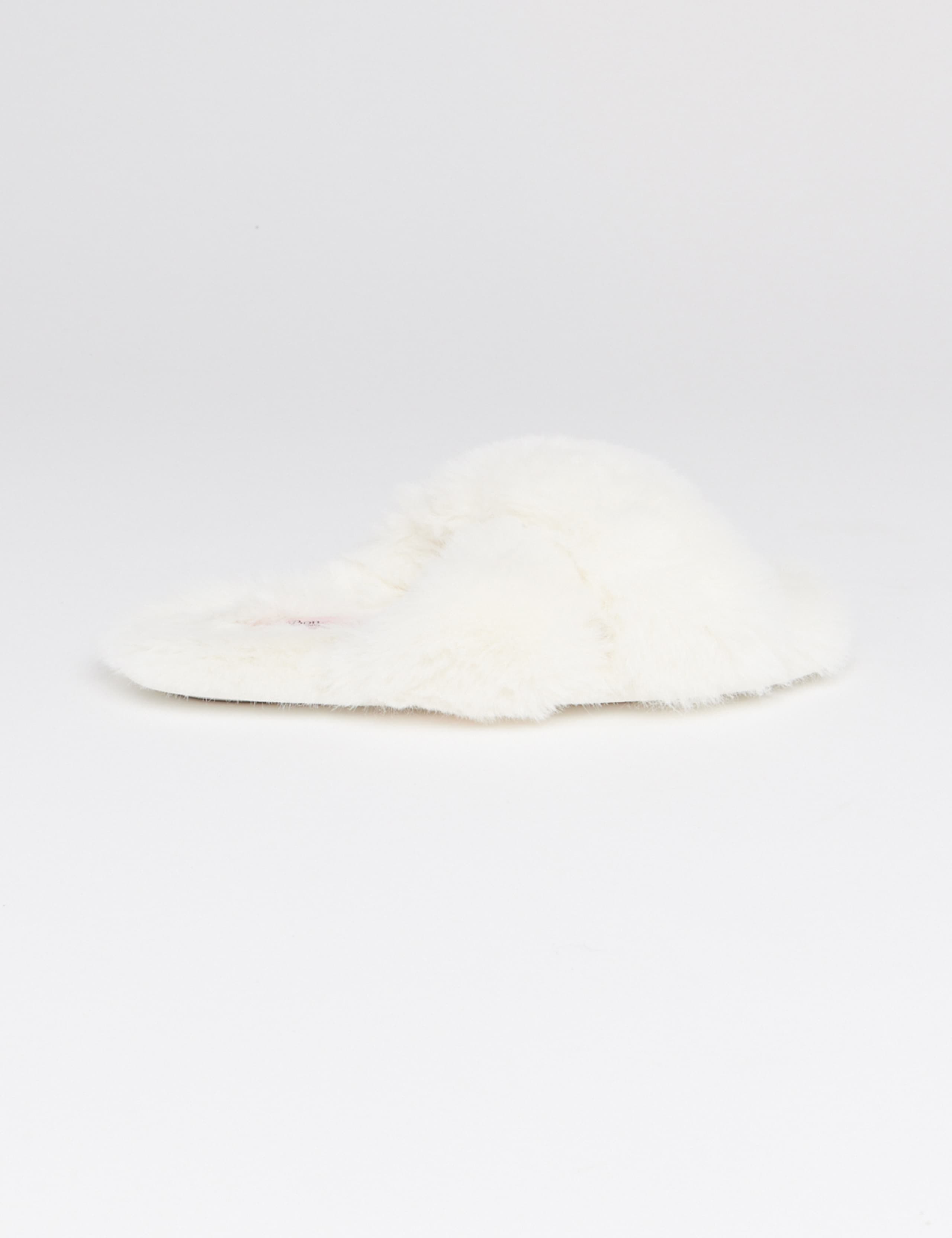 Faux Fur Crossover Slider Slippers 1 of 4