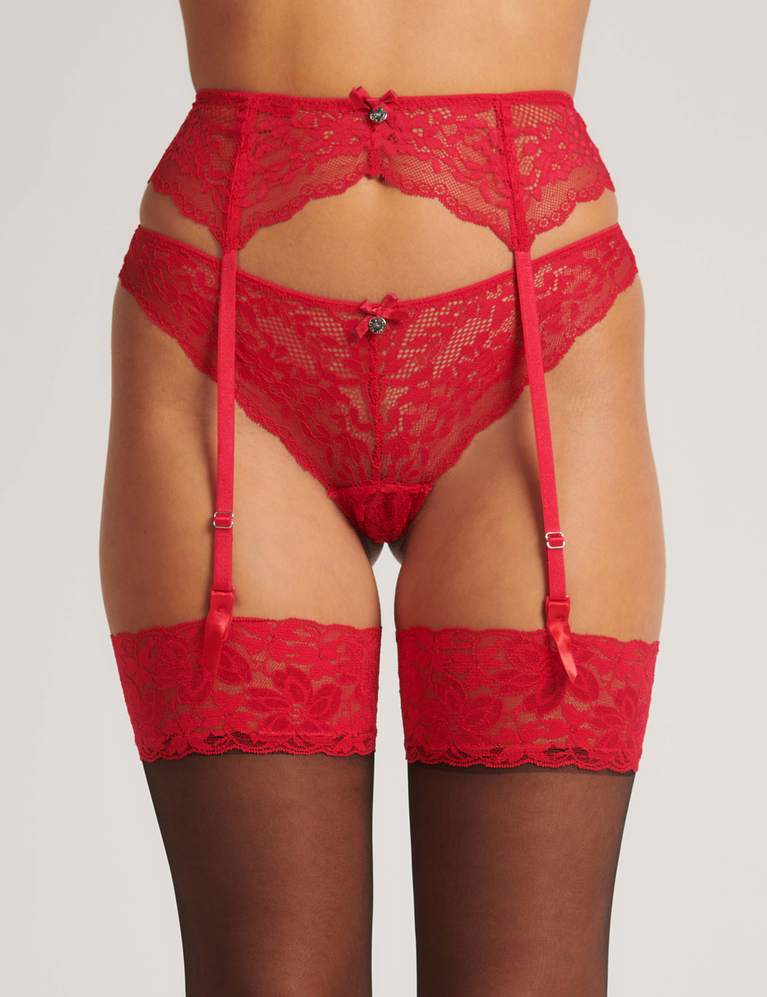 20 Denier Lace Hold-Ups 3 of 3