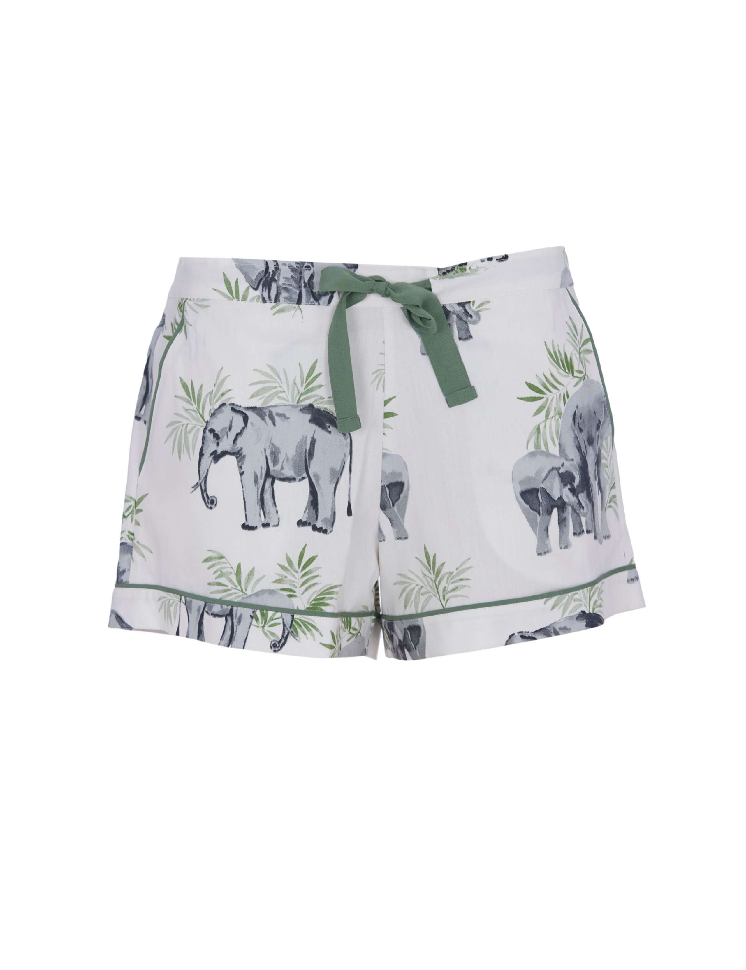 Cotton Modal Elephant Pyjama Shorts 2 of 4