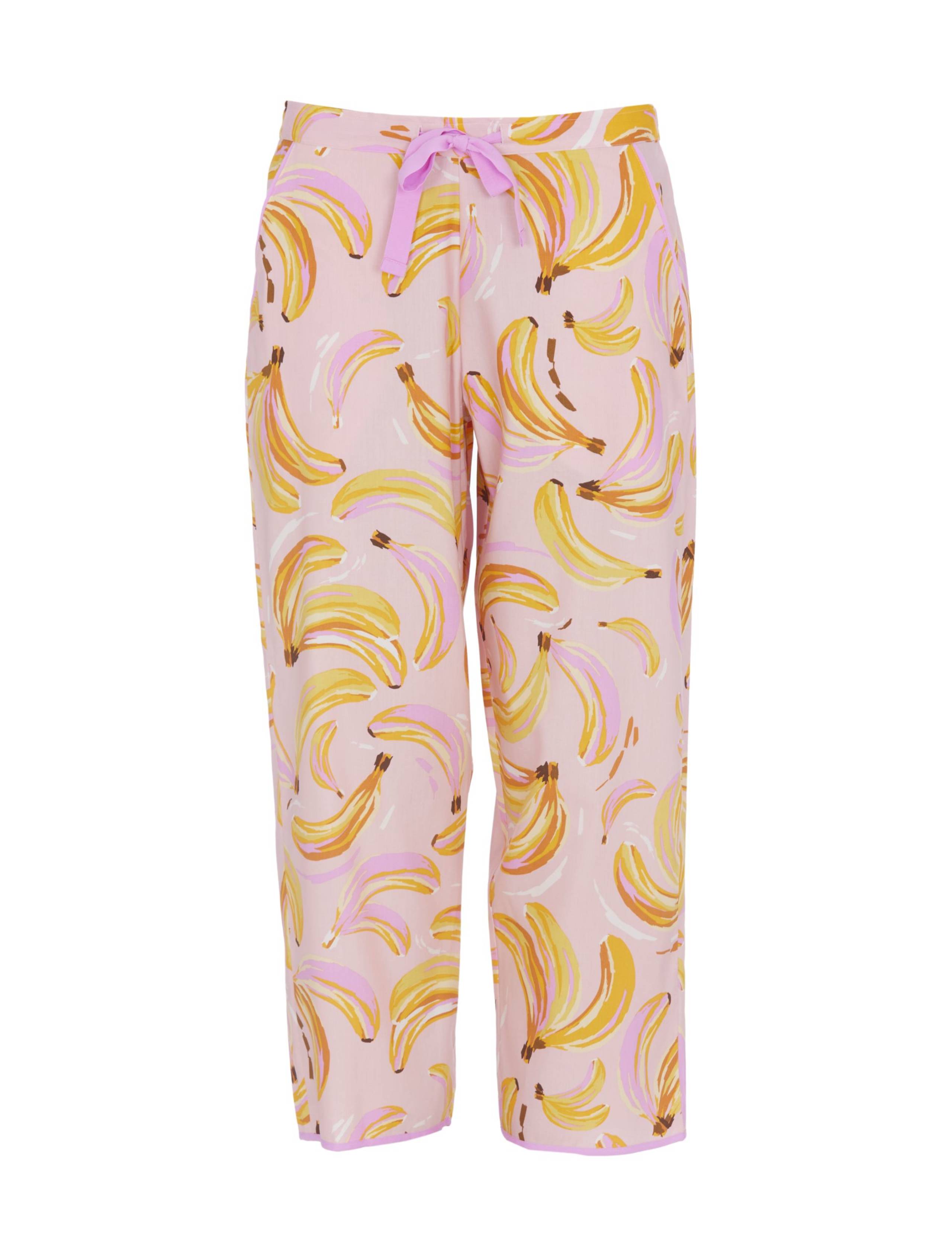 Cotton Rich Banana Cropped Pyjama Bottoms 2 of 4