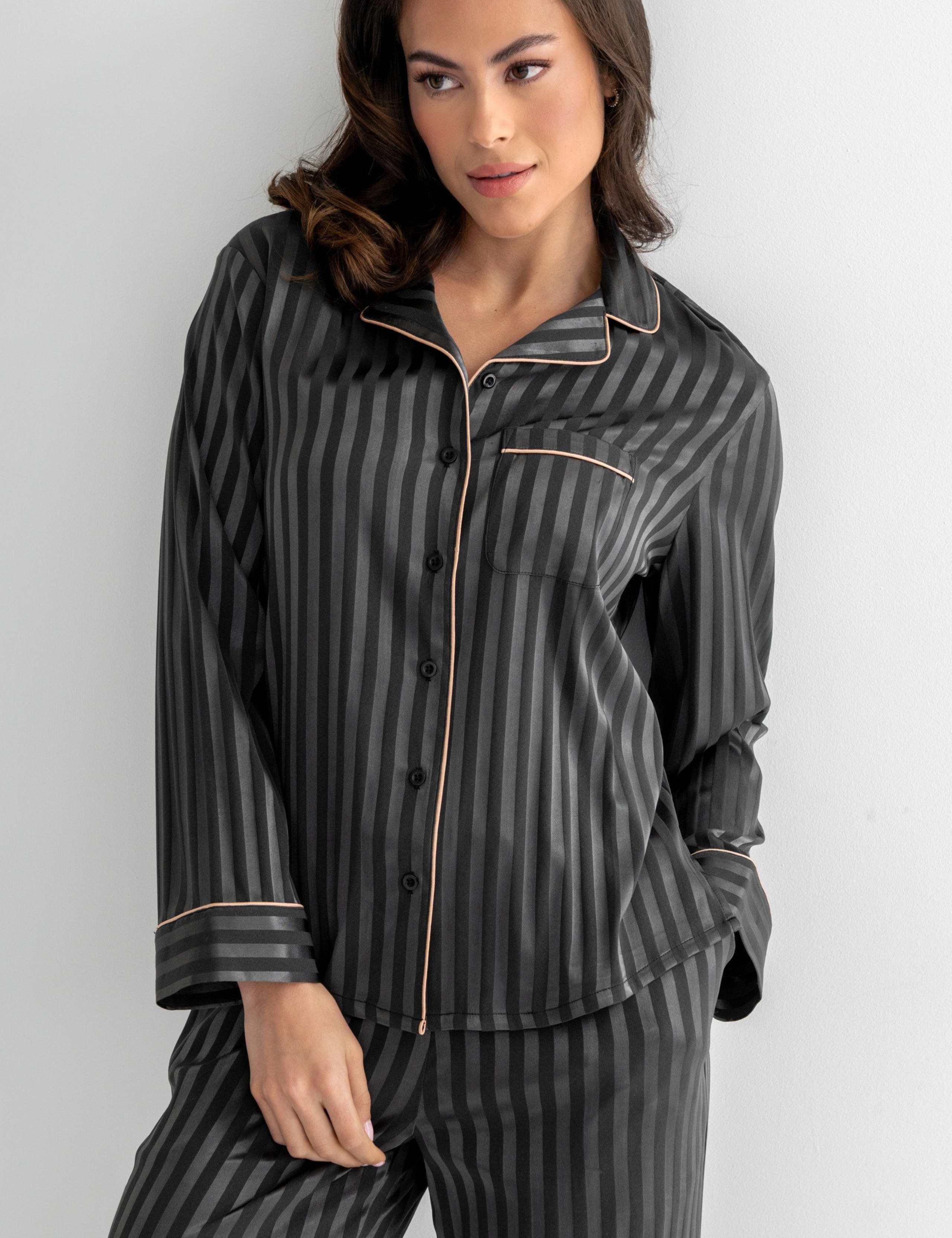 Satin Striped Pyjama Set 8 of 9