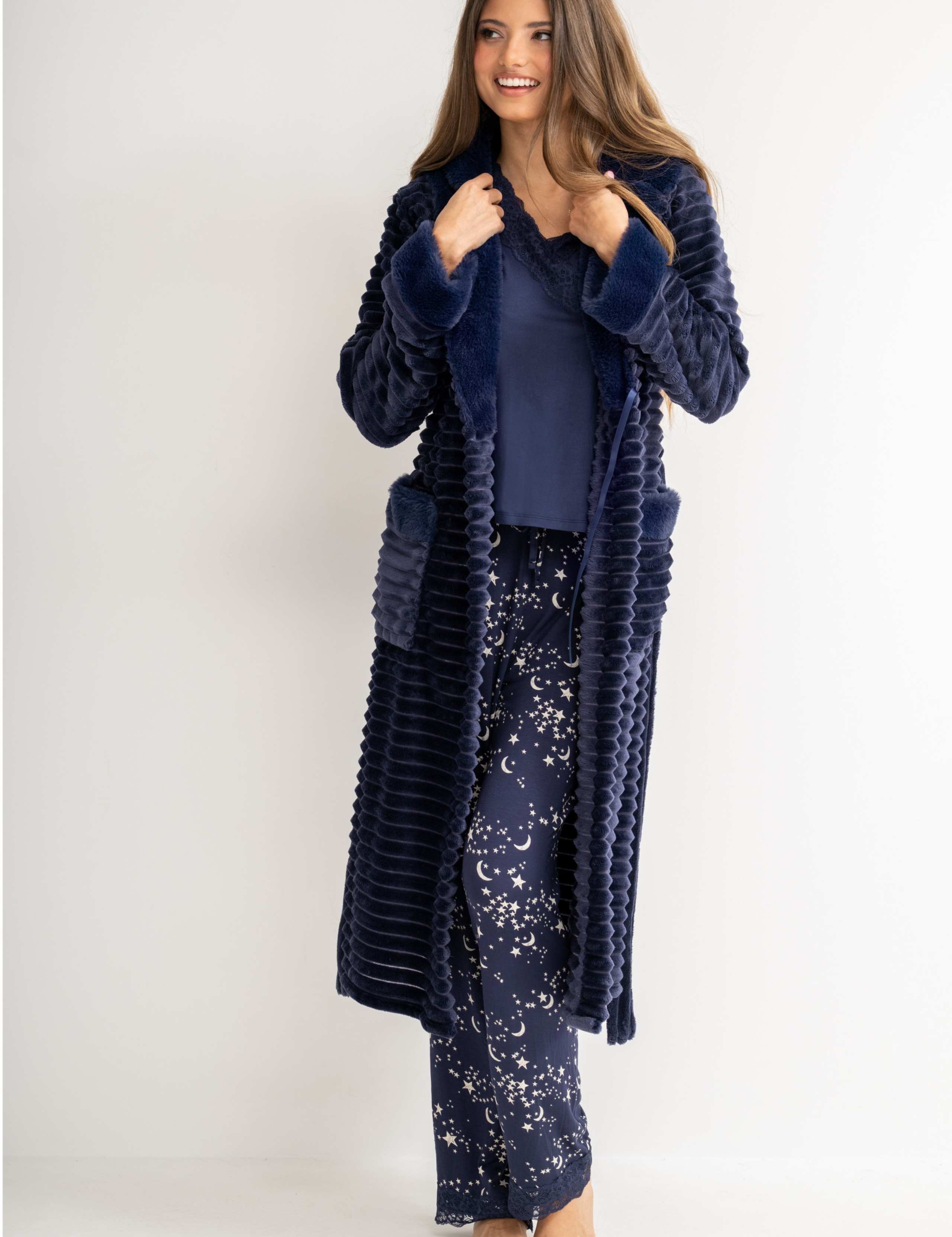 Ribbed Fleece Dressing Gown 6 of 11