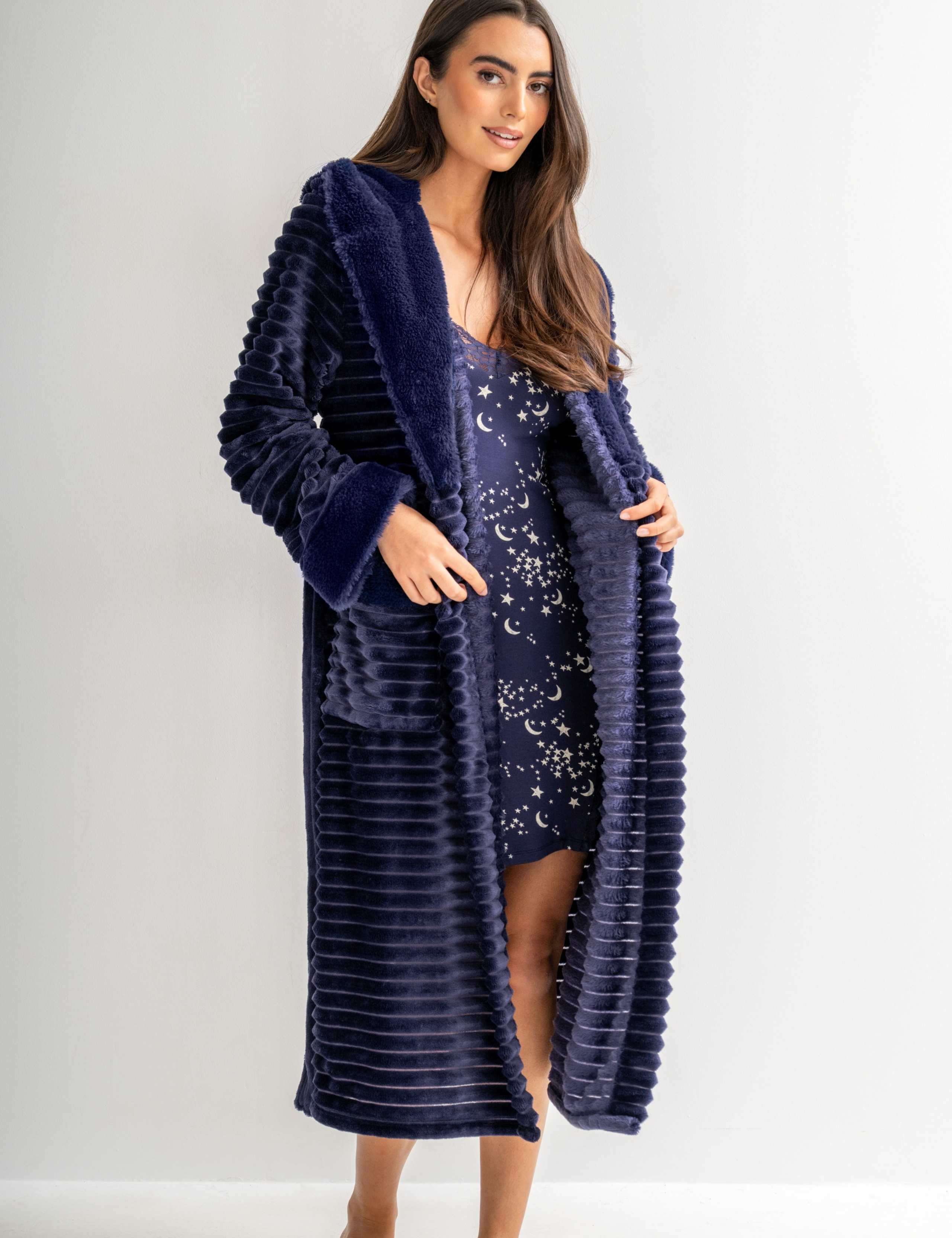 Ribbed Fleece Dressing Gown 8 of 11