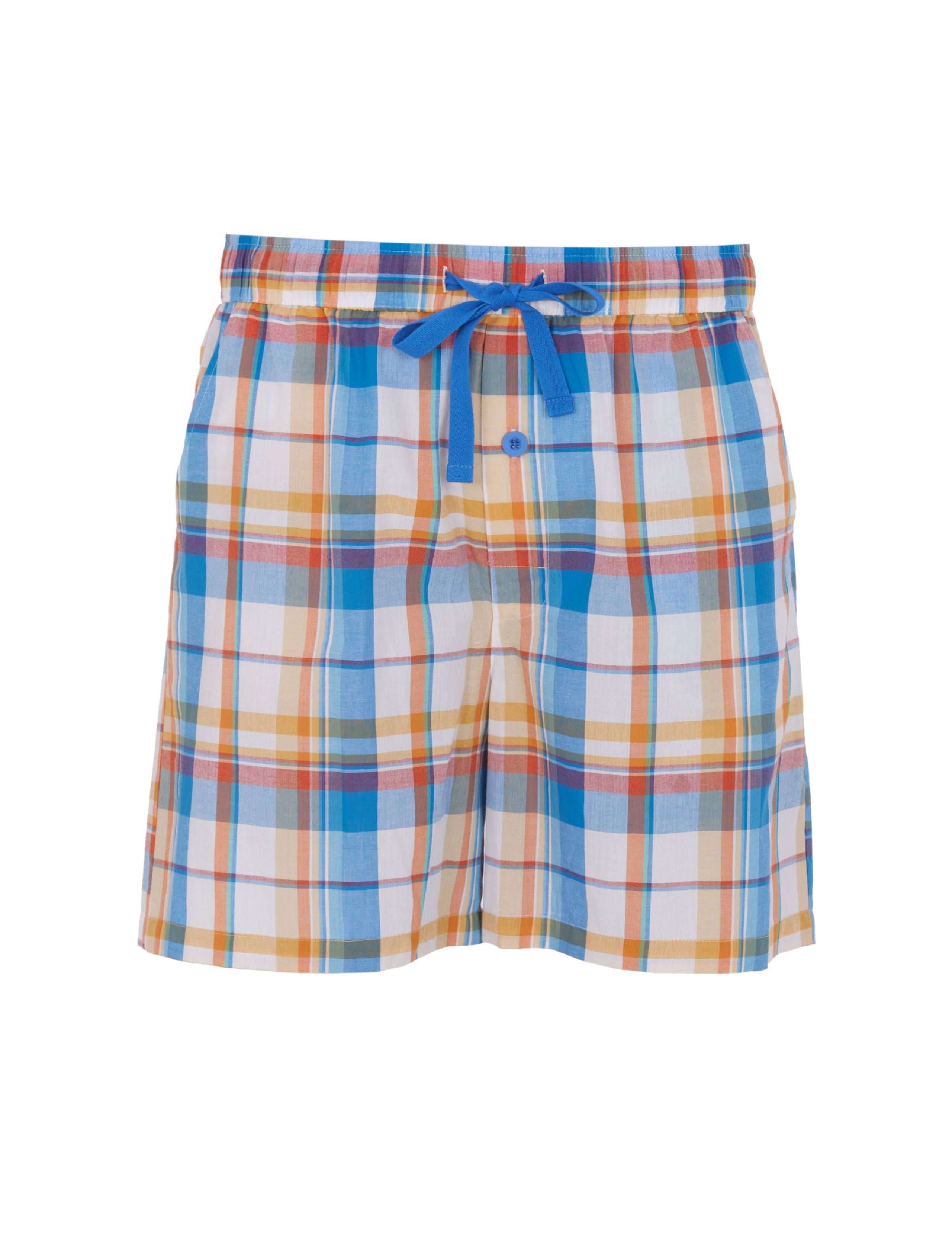Pure Cotton Checked Pyjama Shorts 2 of 4
