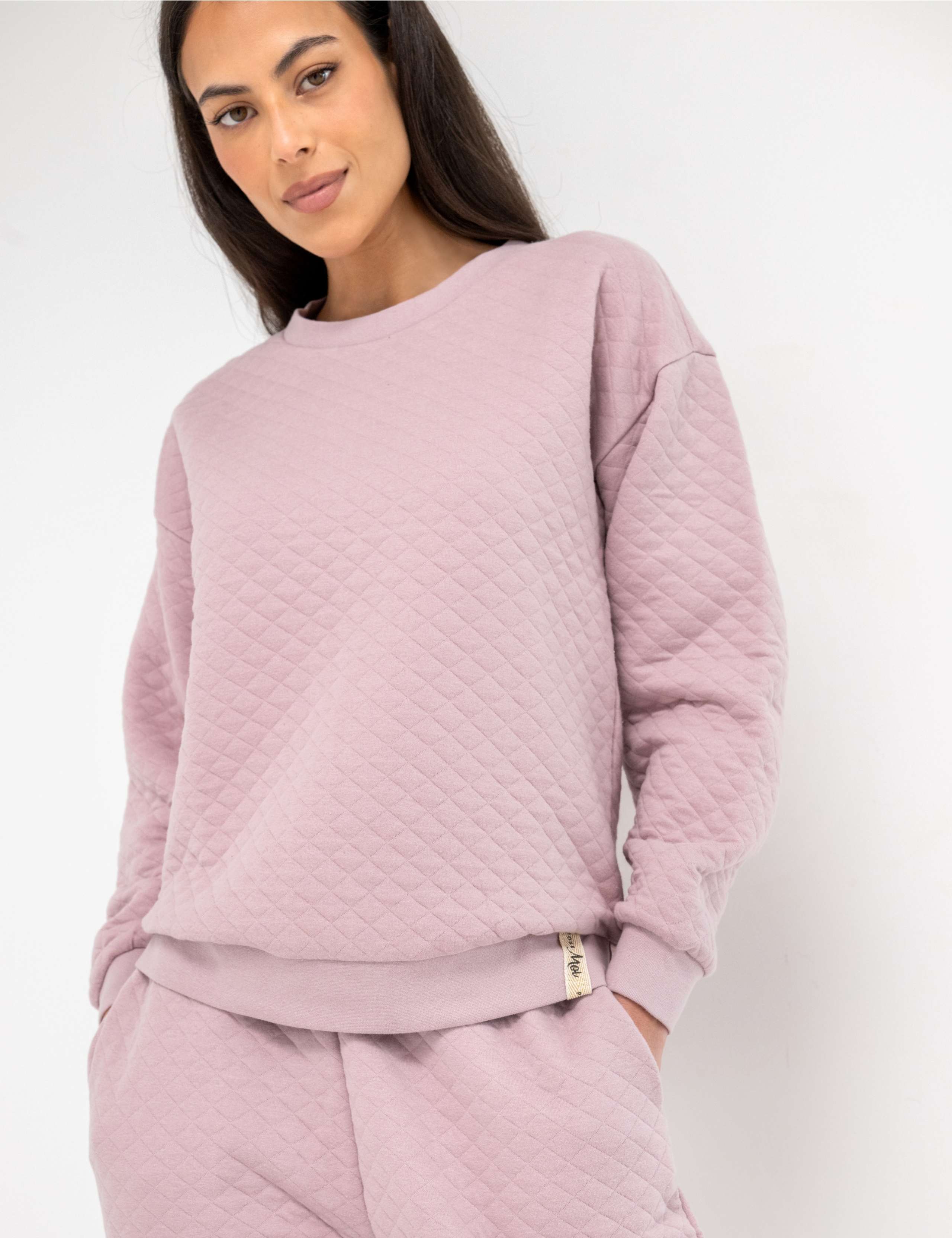 Cotton Rich Quilted Sweatshirt & Joggers Set 4 of 7