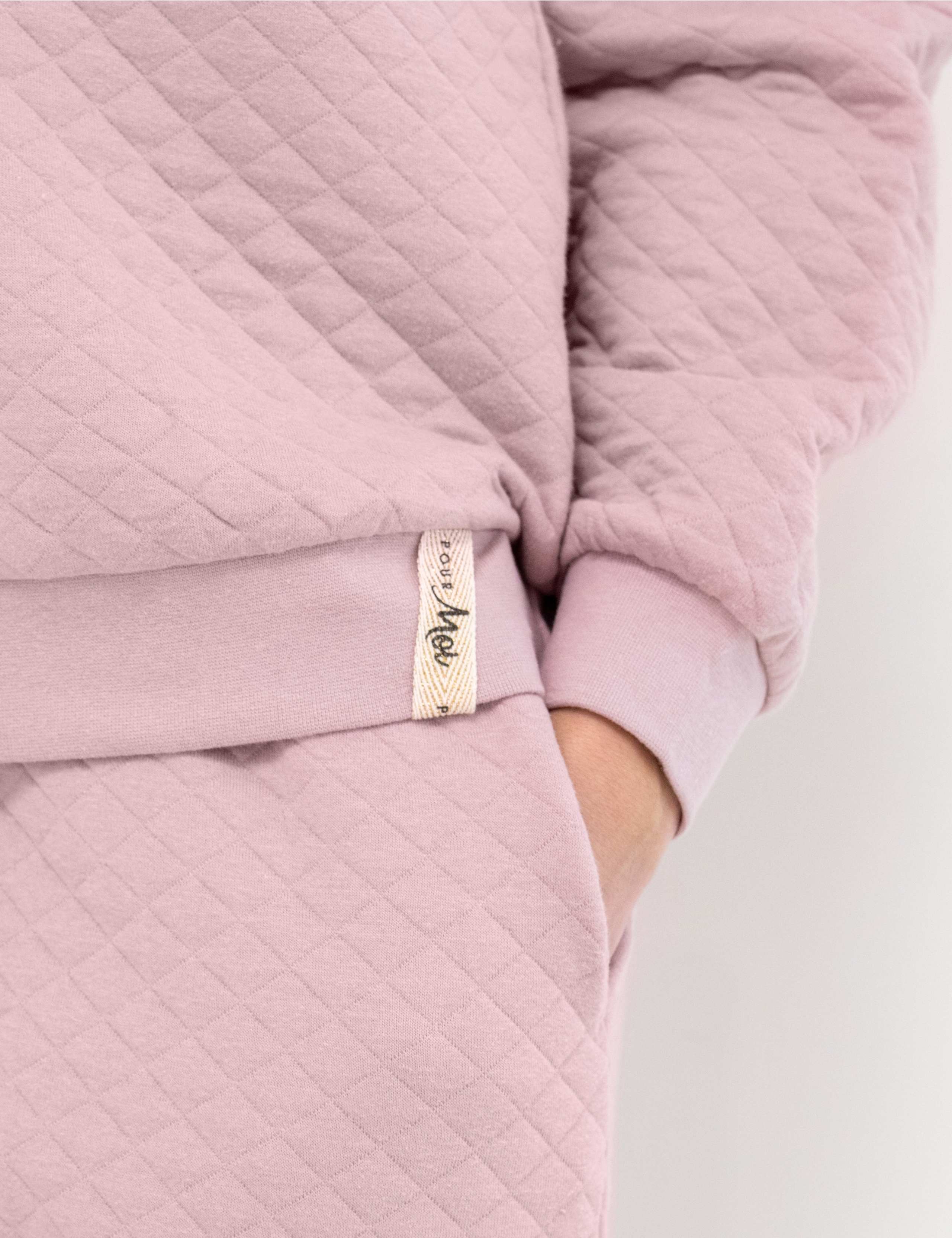 Cotton Rich Quilted Sweatshirt & Joggers Set 7 of 7