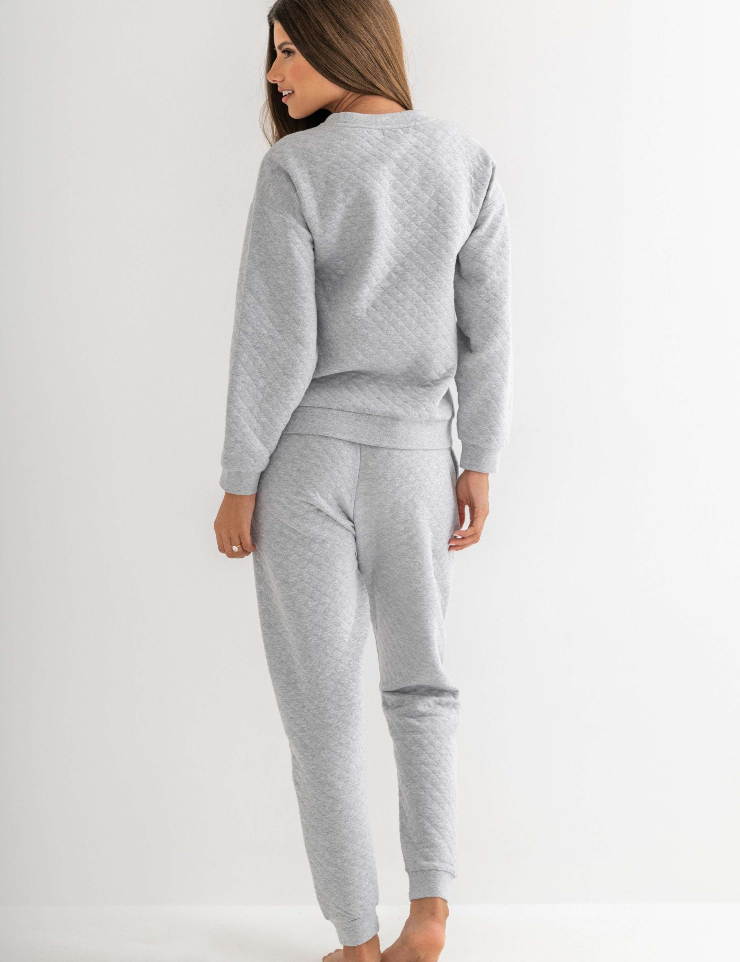 Cotton Rich Quilted Sweatshirt & Joggers Set 8 of 9