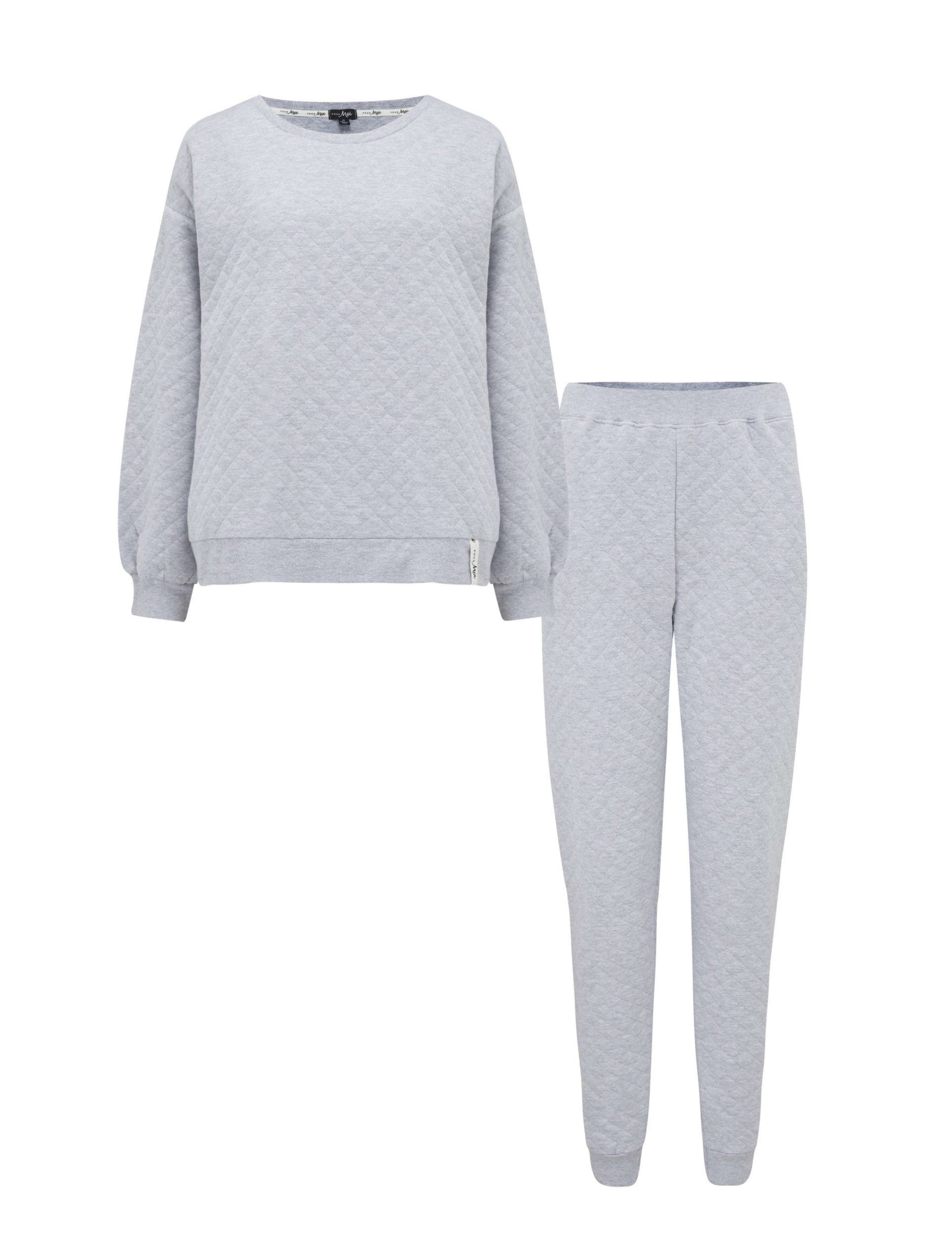 Cotton Rich Quilted Sweatshirt & Joggers Set 2 of 9