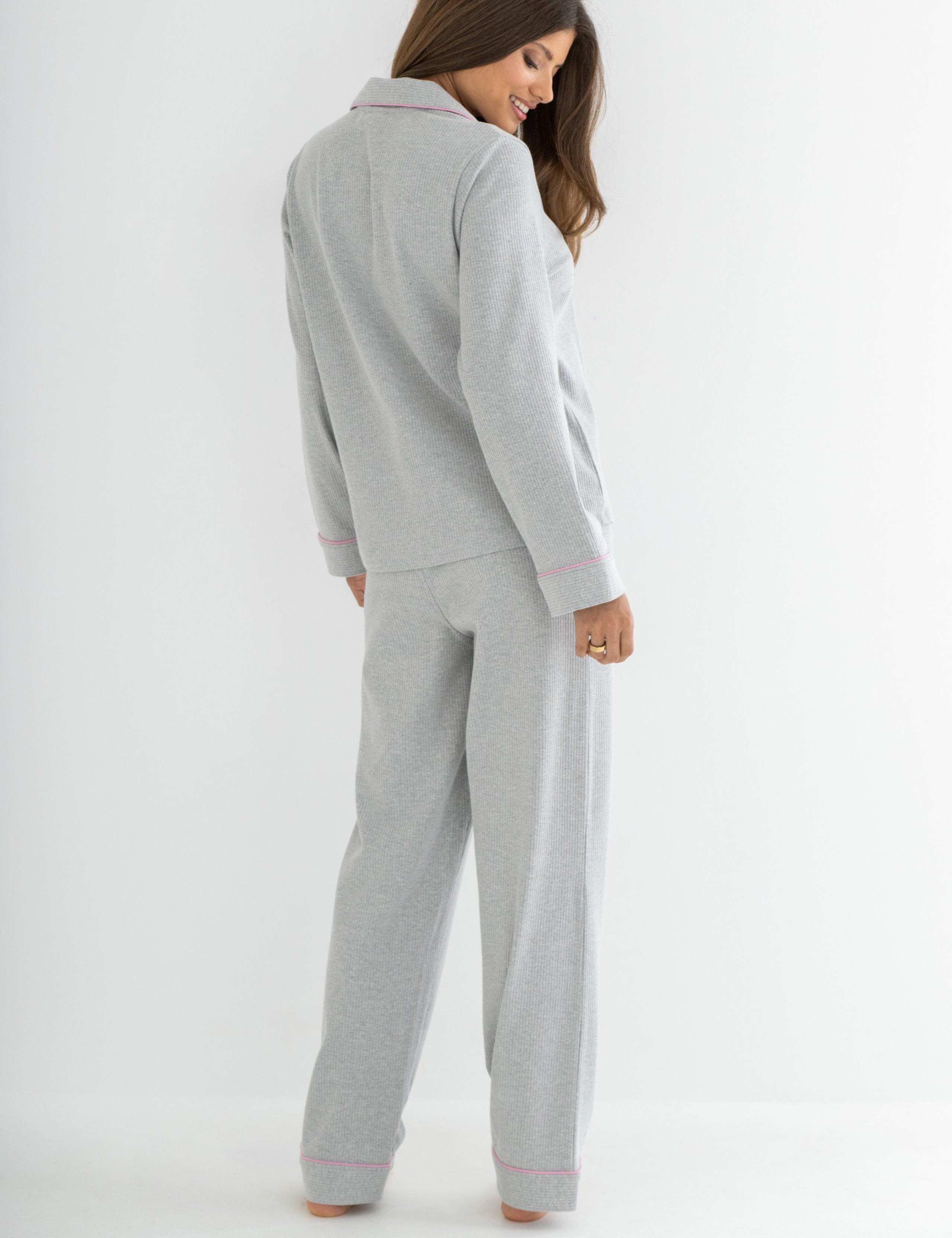 Cotton Rich Ribbed Pyjama Set 4 of 8