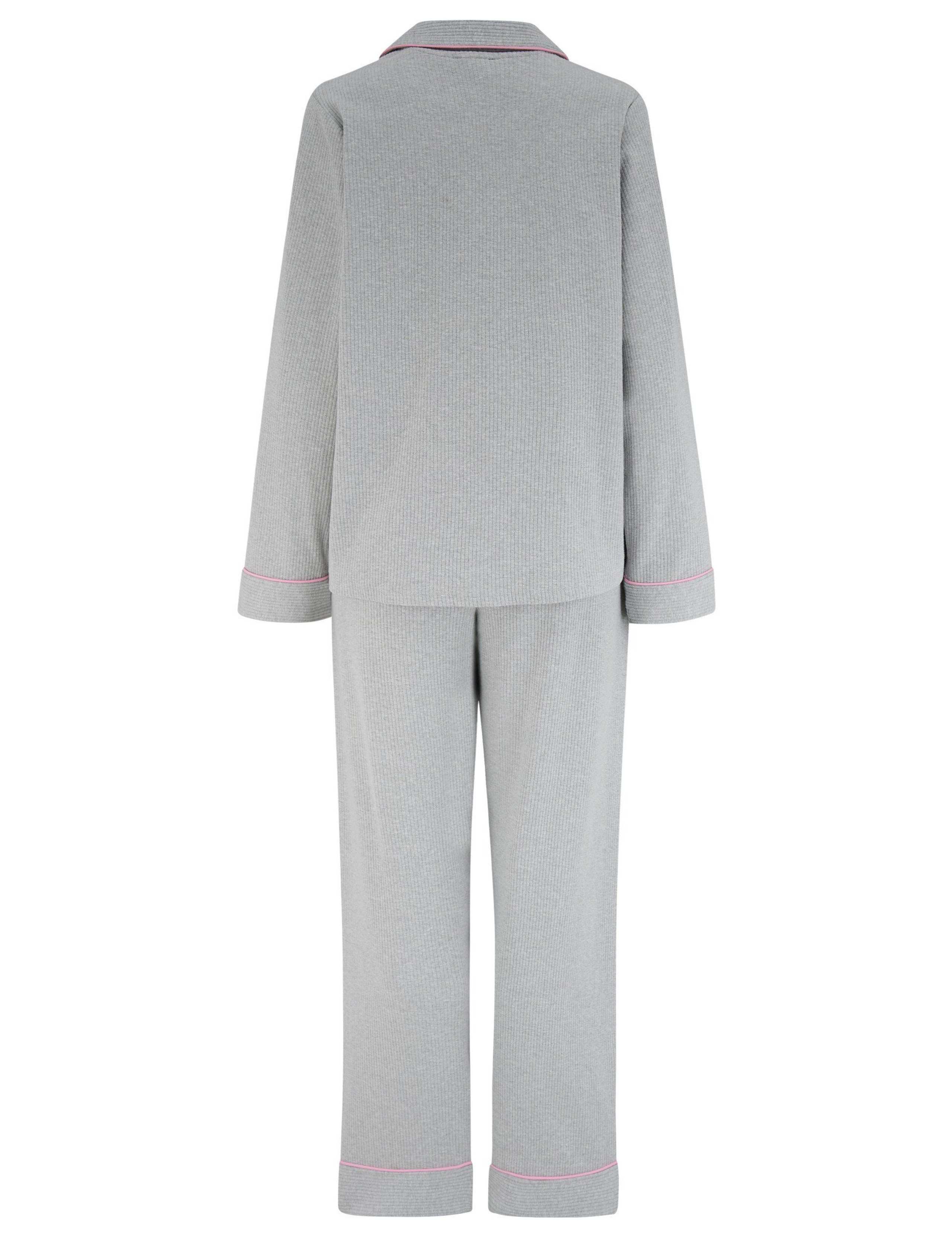 Cotton Rich Ribbed Pyjama Set 5 of 8