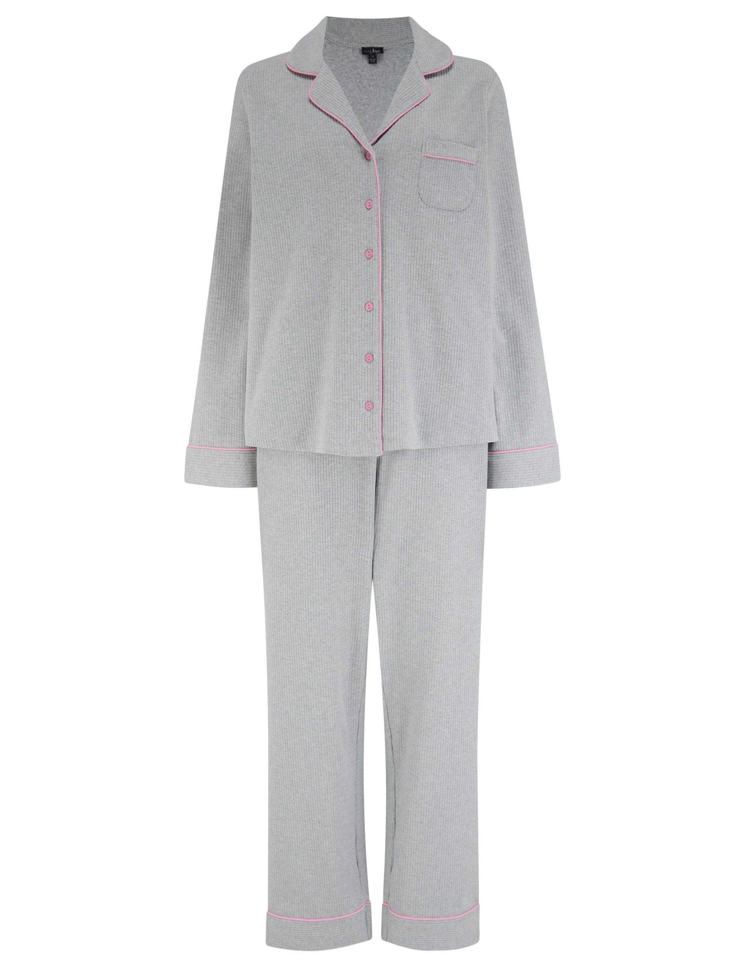 Cotton Rich Ribbed Pyjama Set 2 of 8