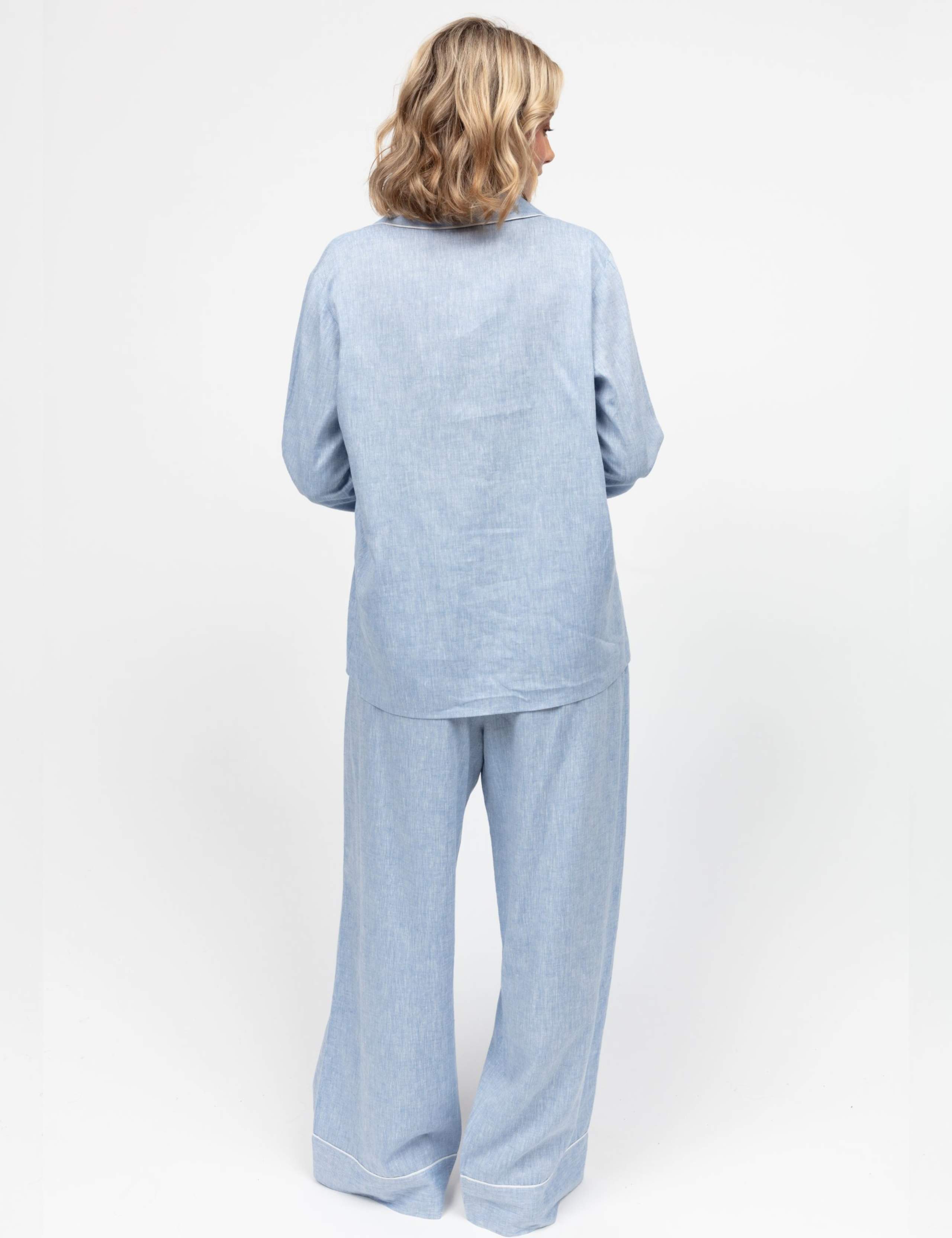 Linen Blend Pyjama Set 4 of 4