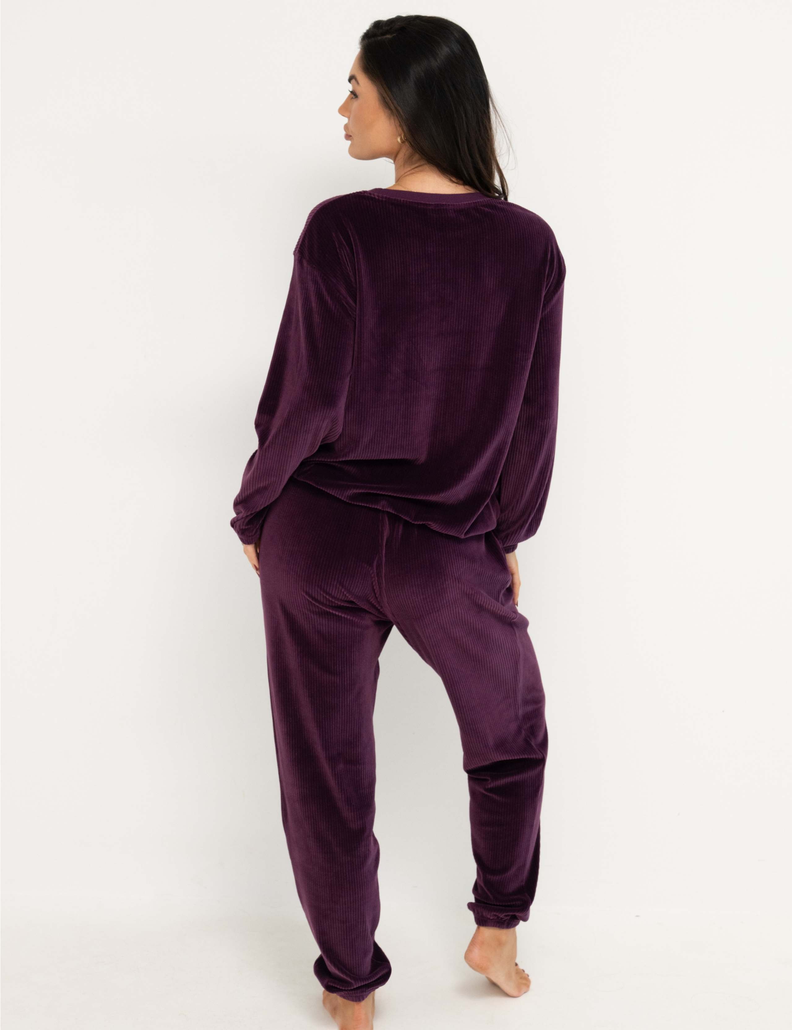 Ribbed Fleece Lounge Set 6 of 7