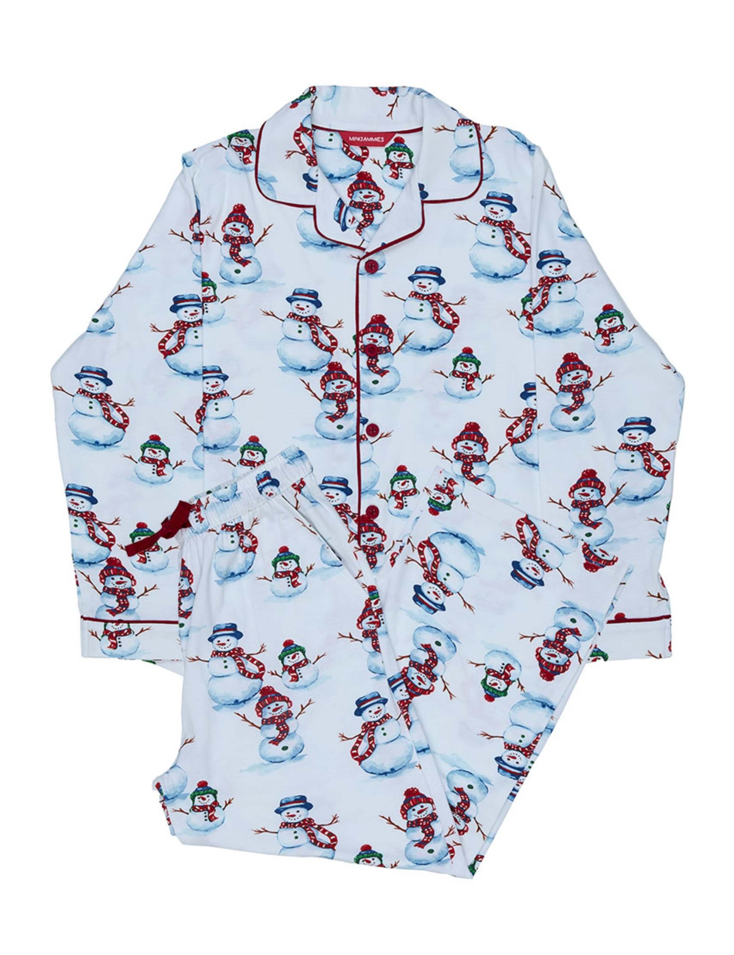 Cotton Blend Snowman Print Pyjamas (2-13 Yrs) 2 of 4