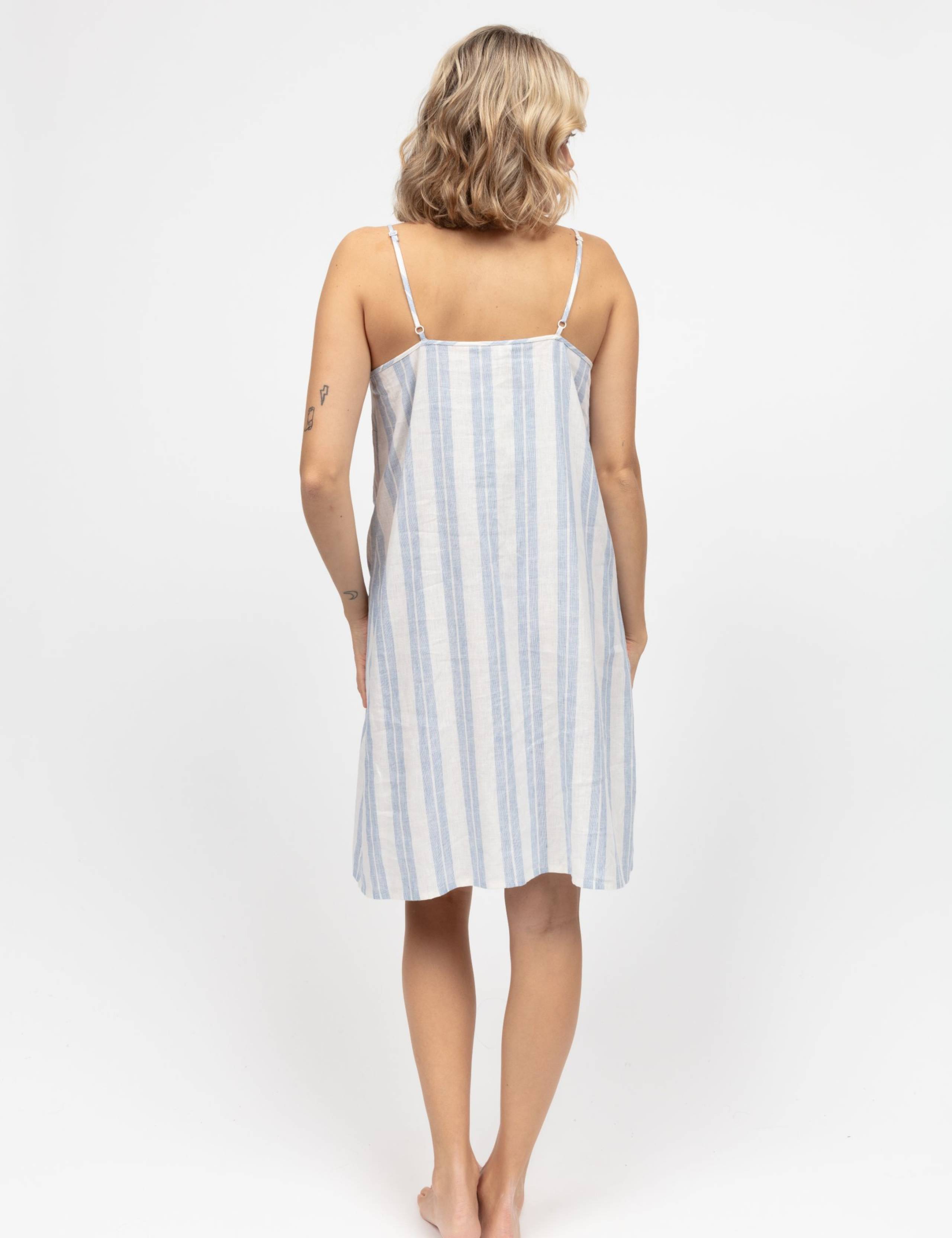 Linen Blend Striped Strappy Chemise 3 of 4