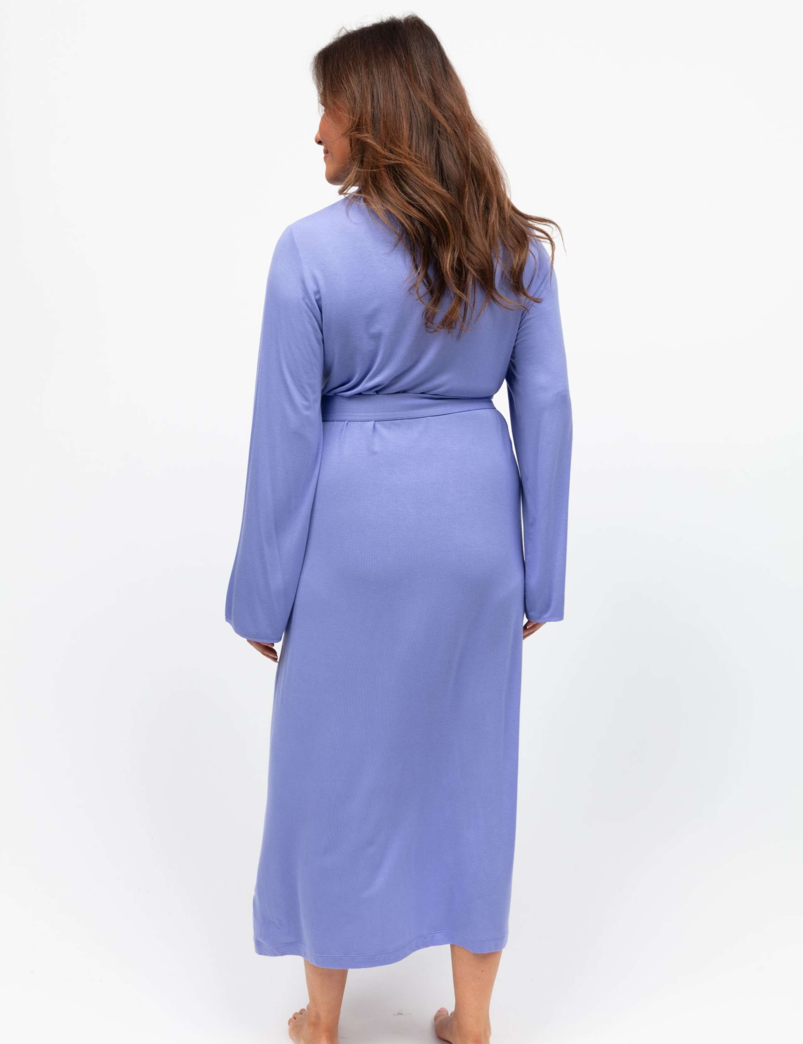 Modal Rich Jersey Textured Trim Dressing Gown 3 of 3