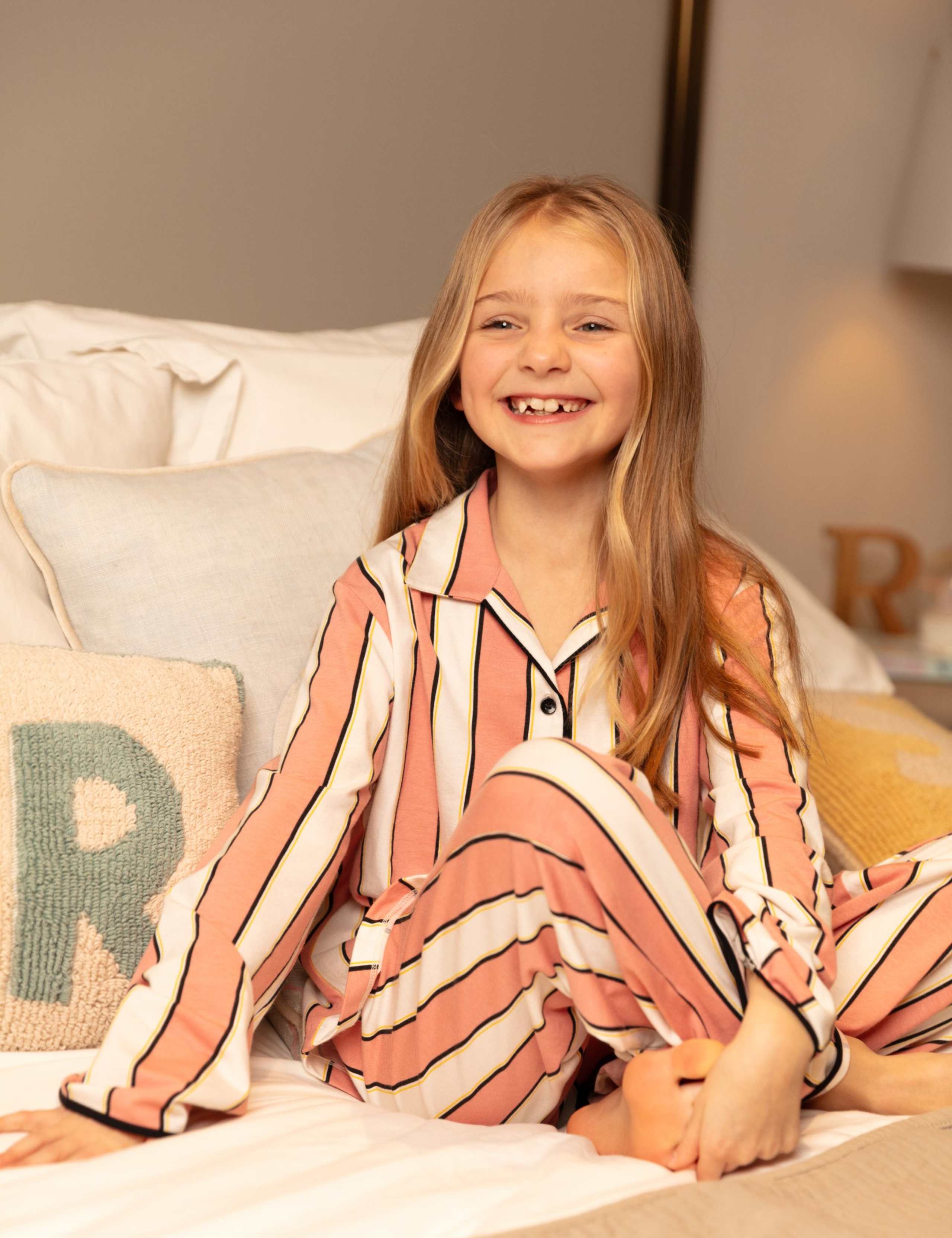 Cotton Blend Striped Pyjamas (2-13 Yrs) 4 of 4