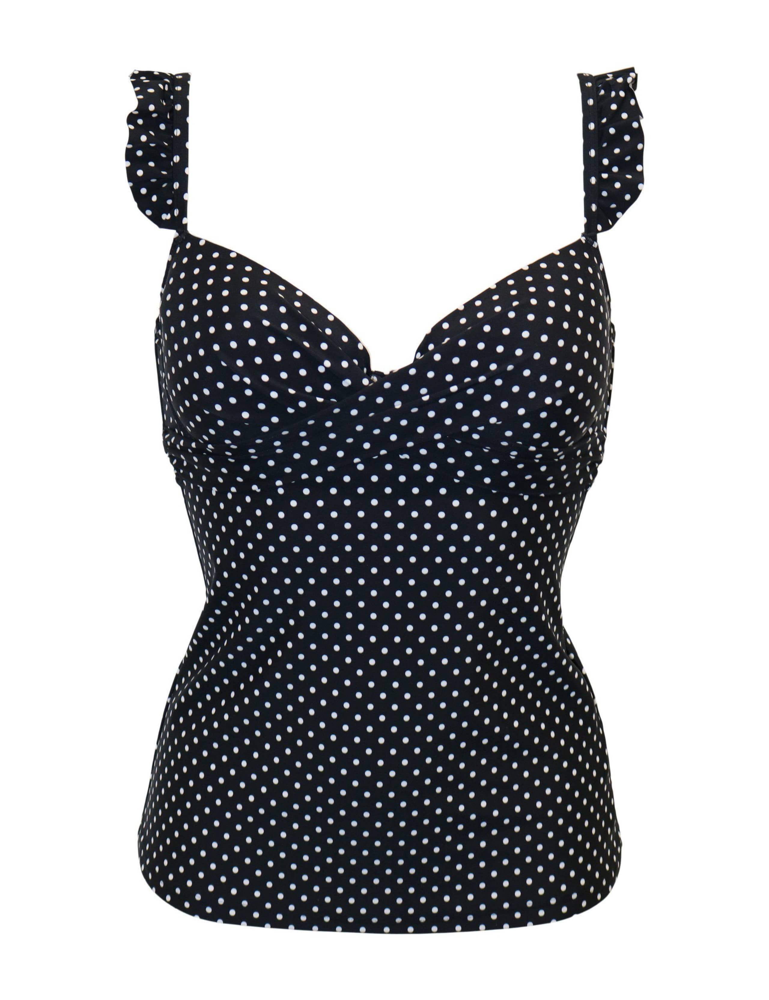 Sicily Polka Dot Wired Padded Tankini Top 2 of 7