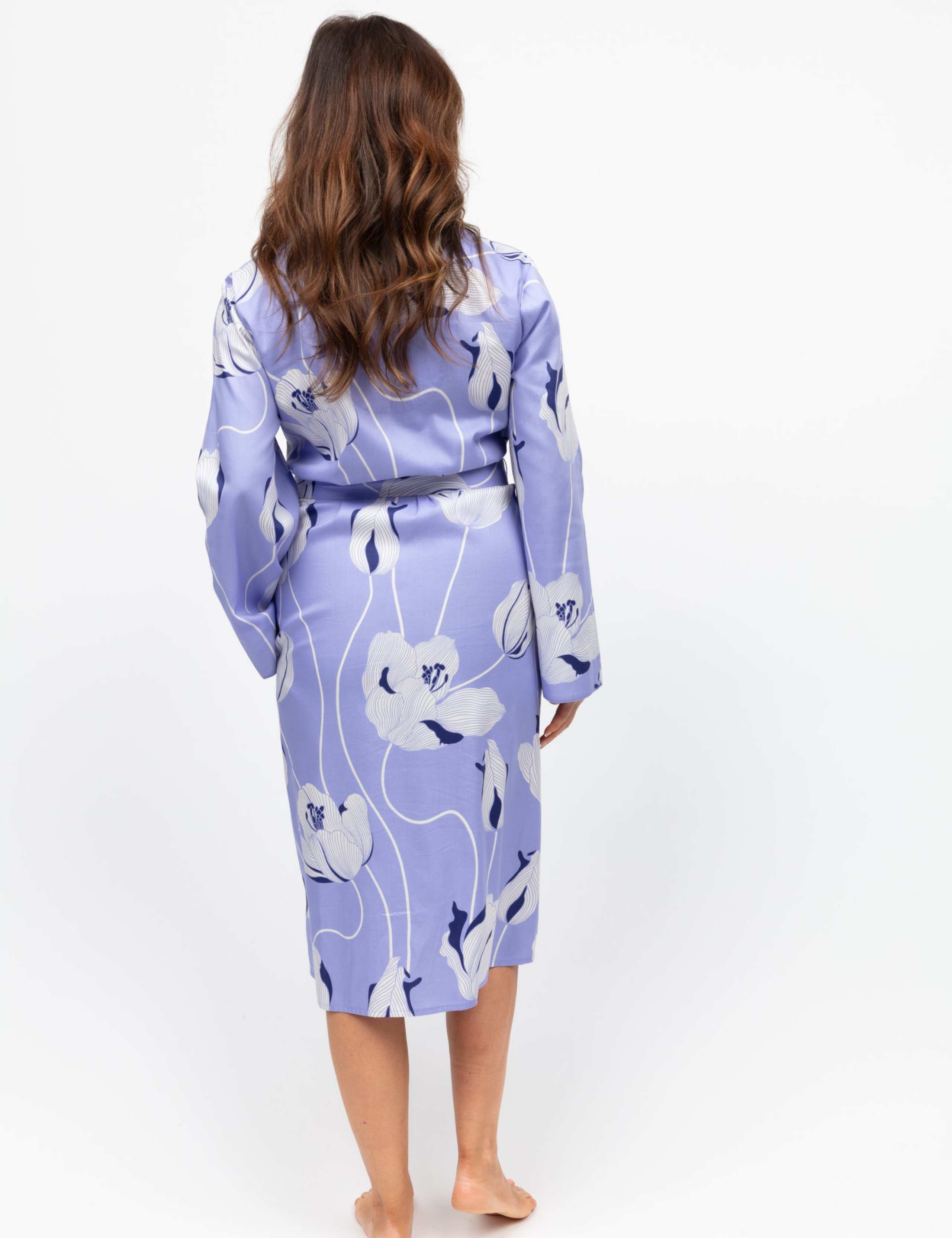 Cotton Modal Floral Dressing Gown 3 of 4