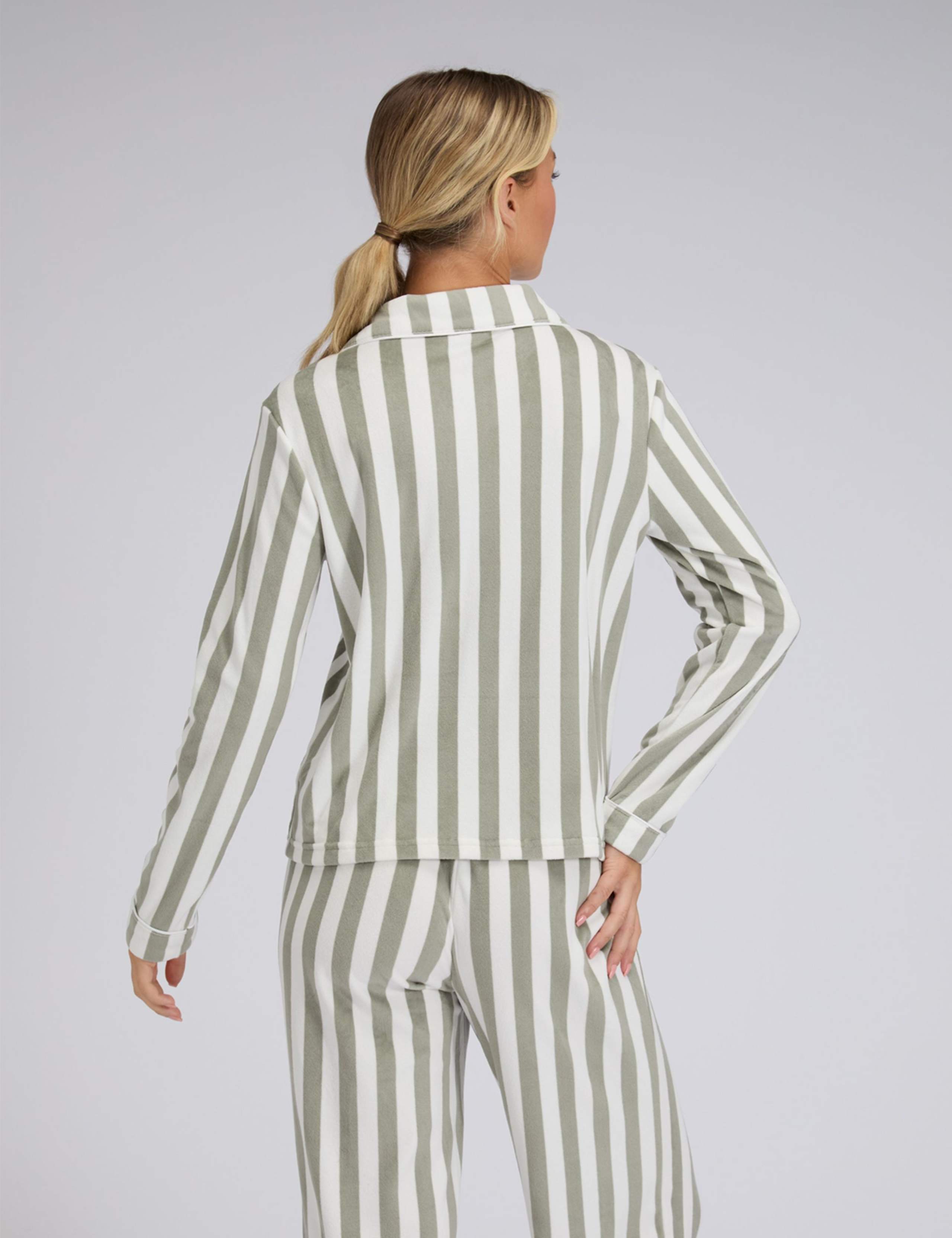 Velour Striped Pyjamas 3 of 8