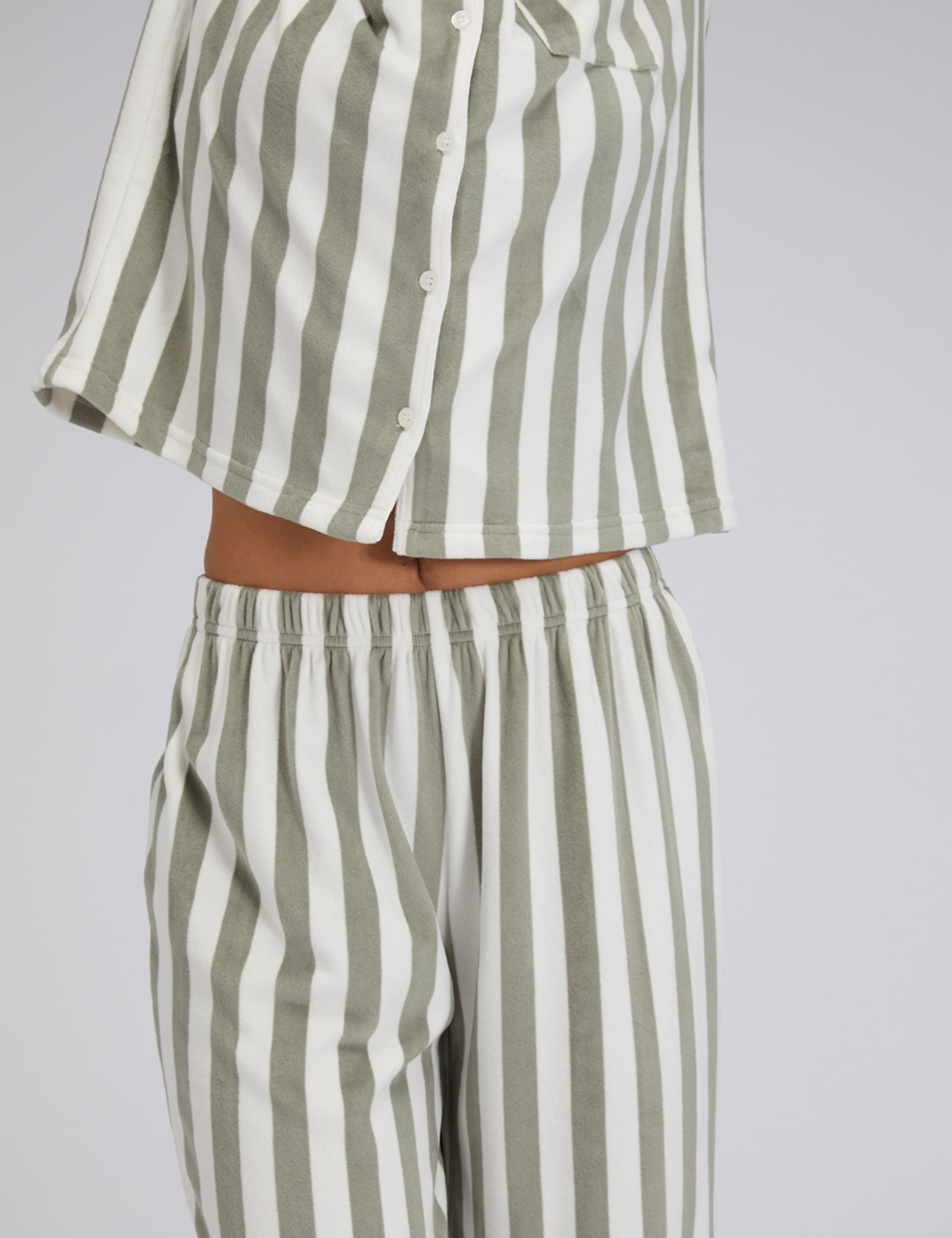 Velour Striped Pyjamas 4 of 8