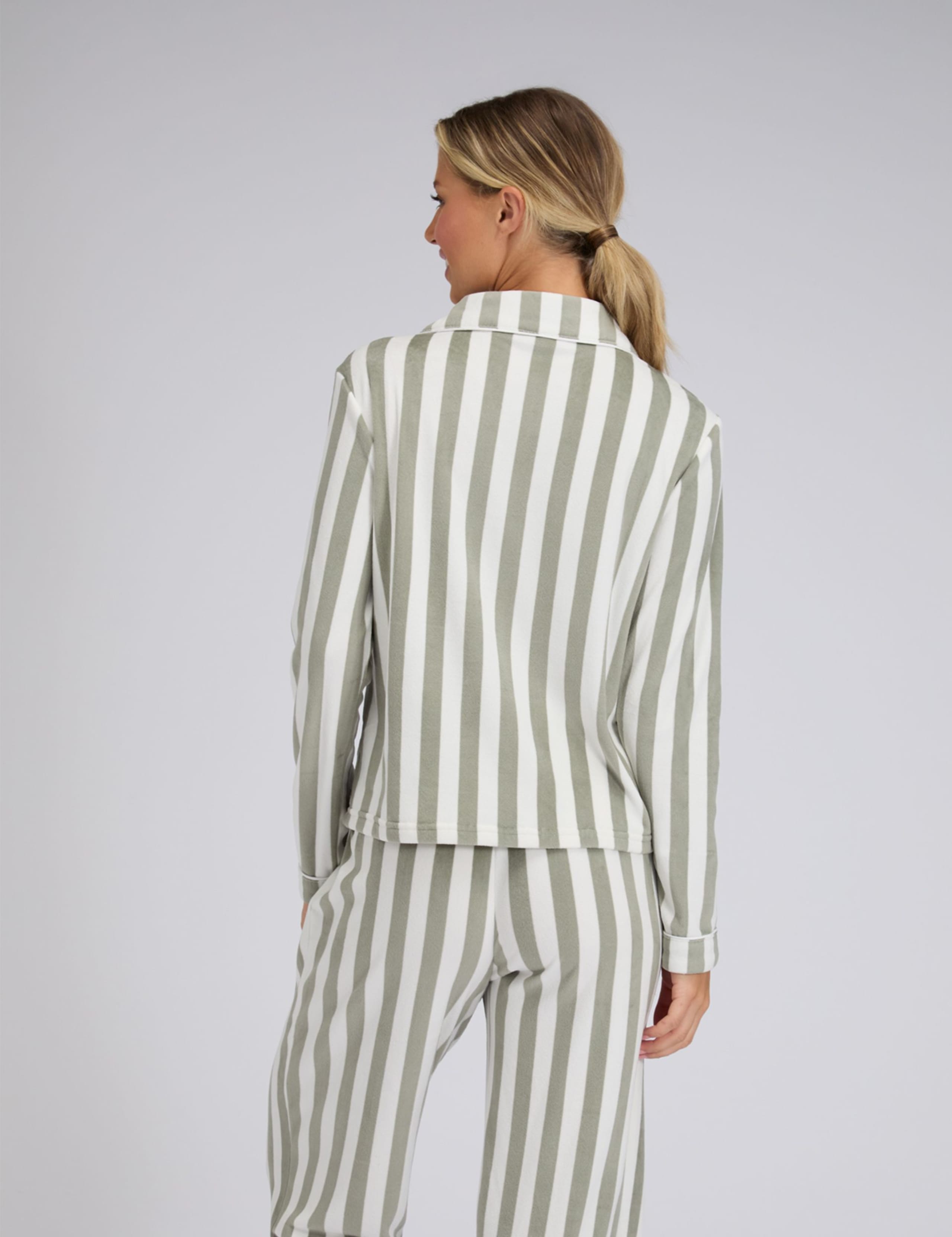 Velour Striped Pyjamas 6 of 8