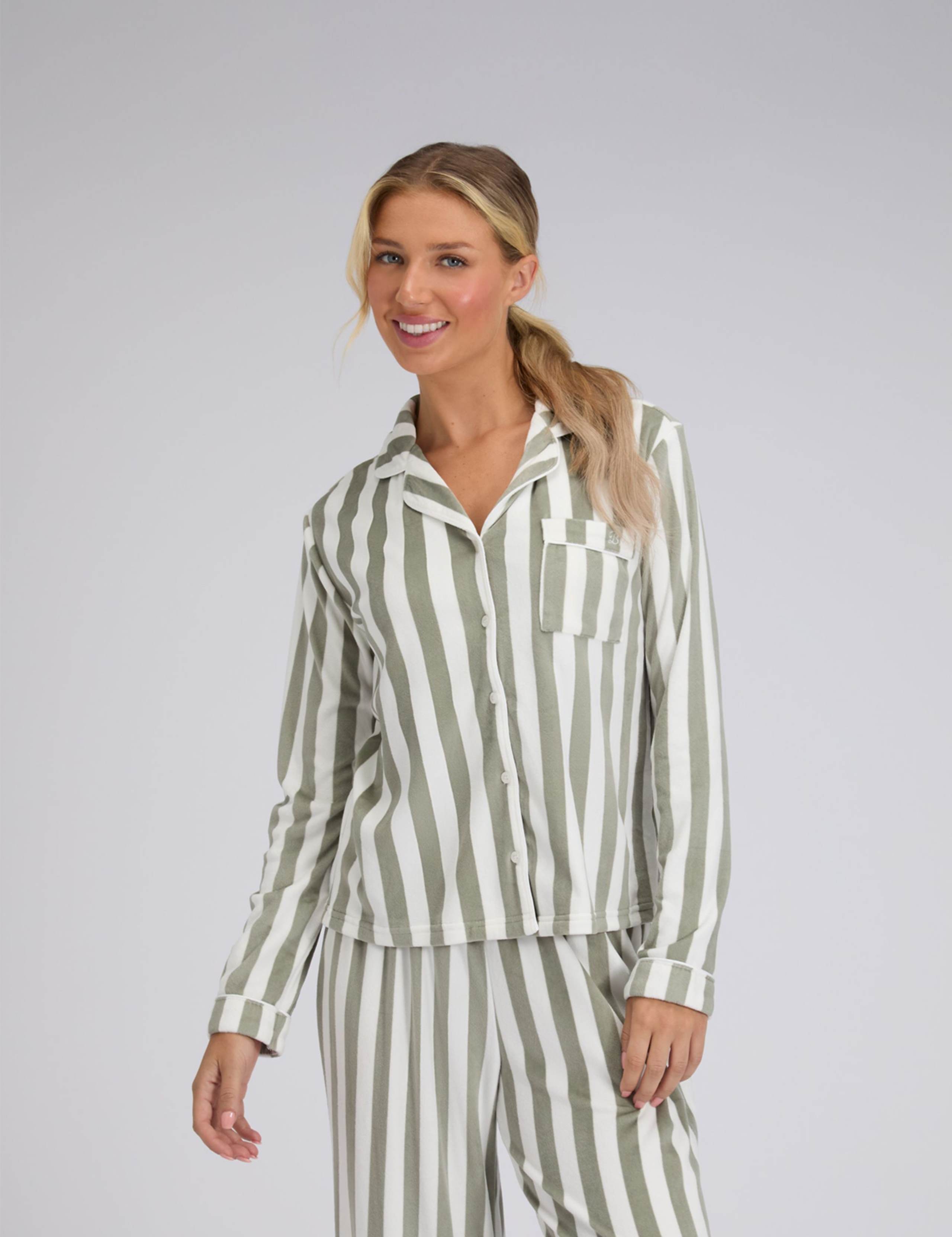 Velour Striped Pyjamas 7 of 8