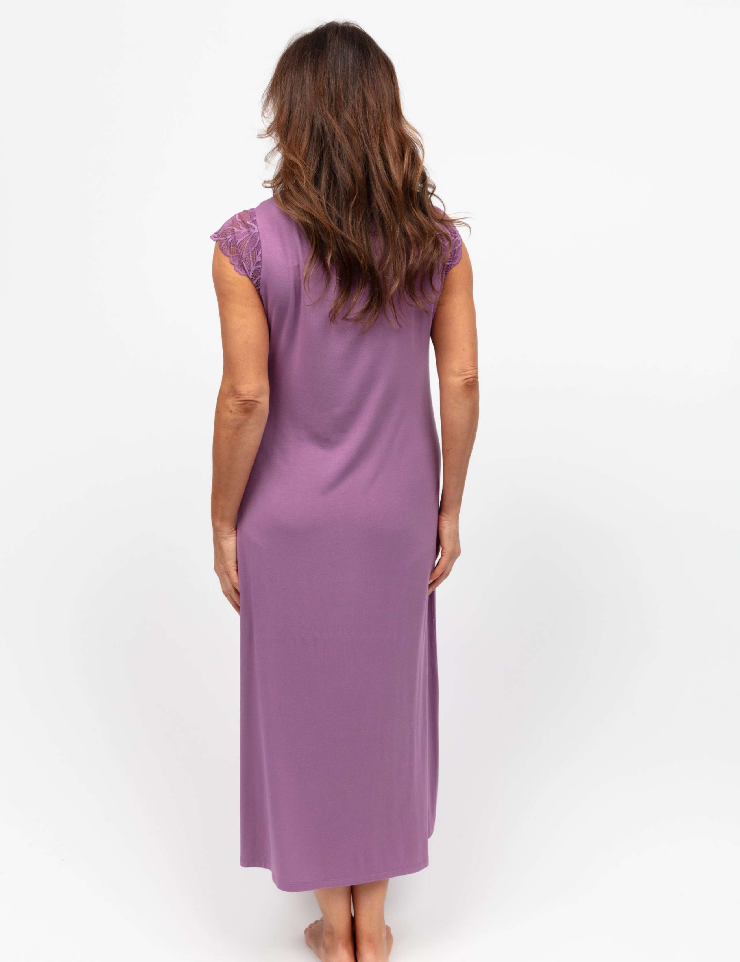 Jersey Lace Detail Long Nightdress 3 of 4