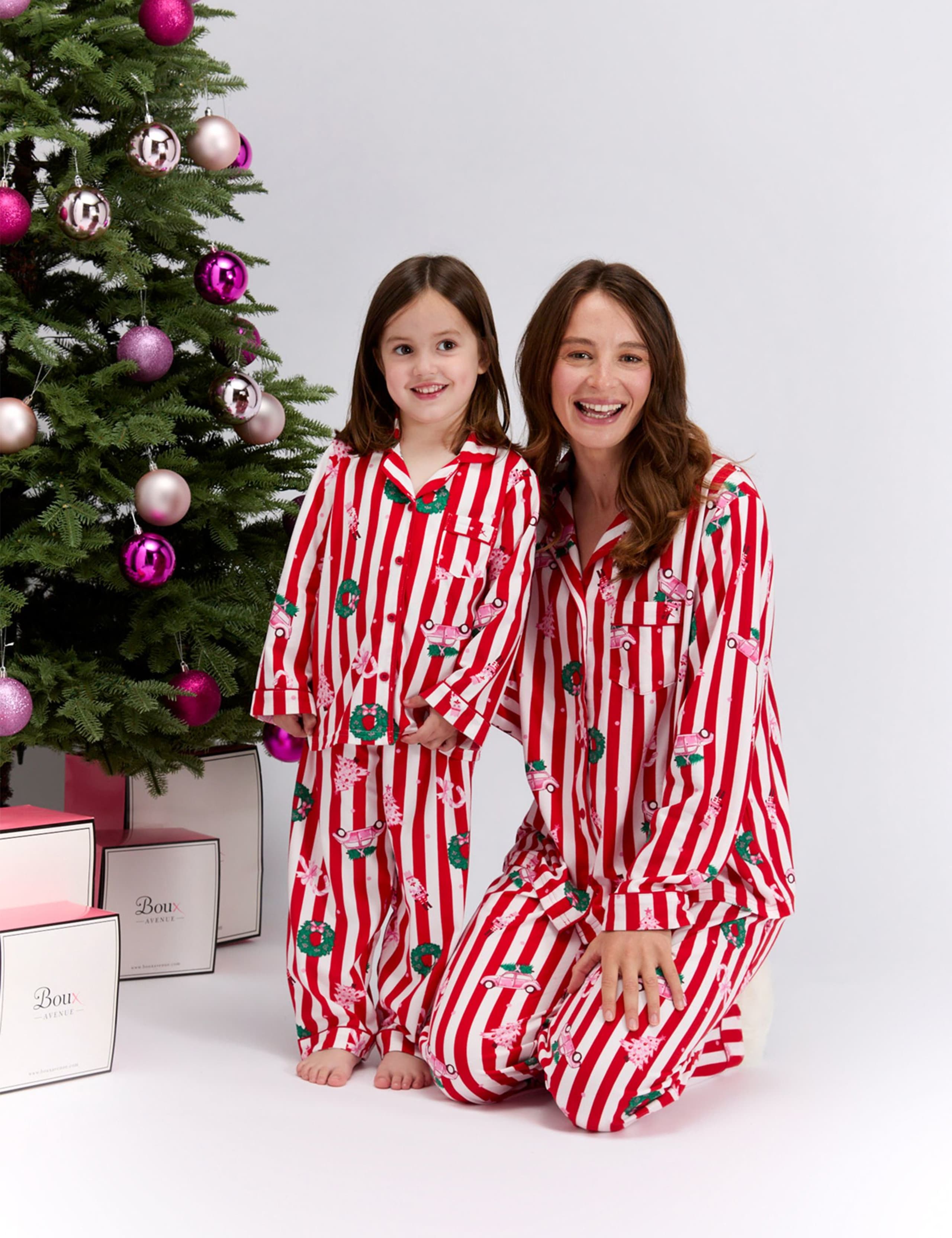 Fleece Striped Family Christmas Pyjamas in a Bag (2-12 Yrs) 3 of 5