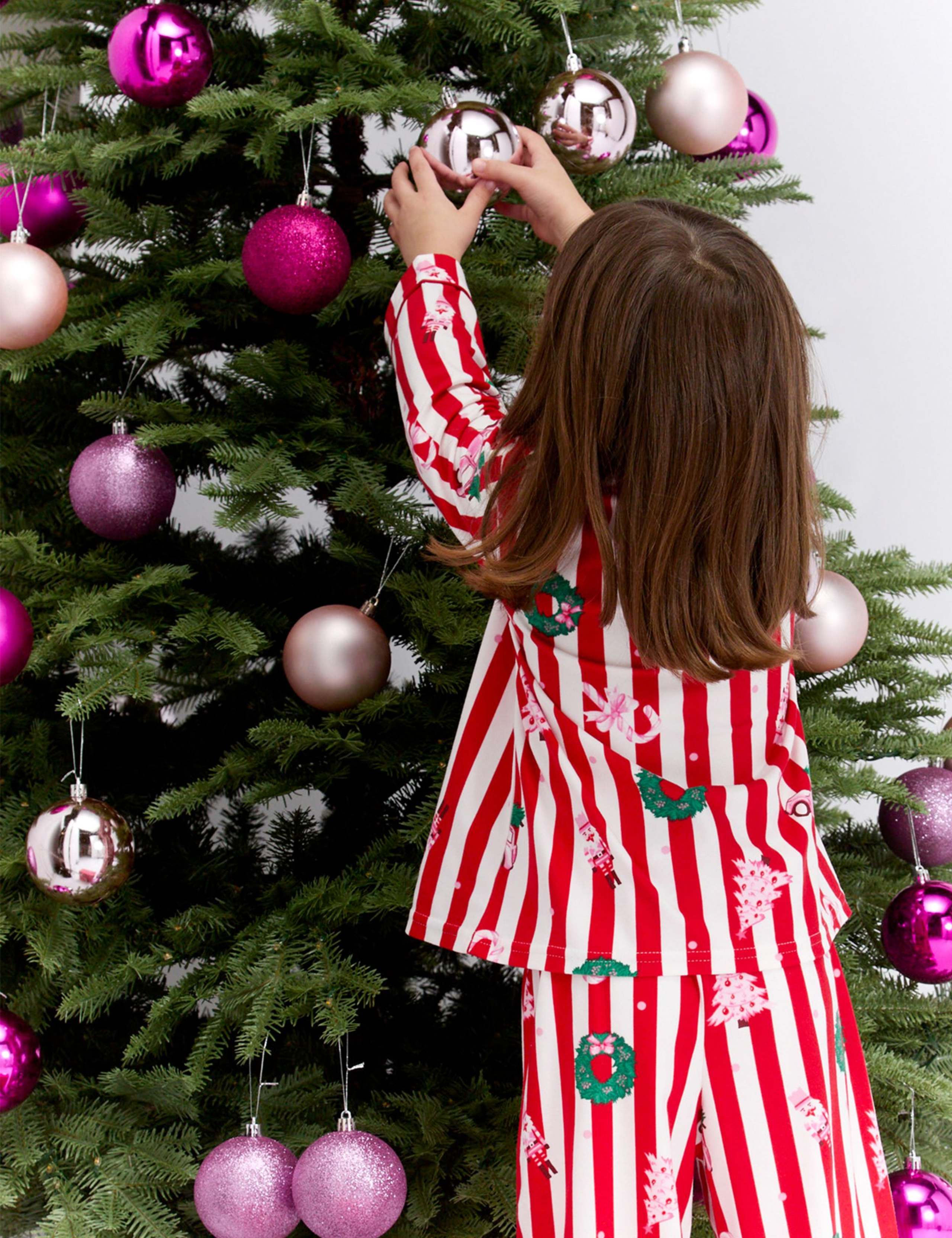 Fleece Striped Family Christmas Pyjamas in a Bag (2-12 Yrs) 4 of 5