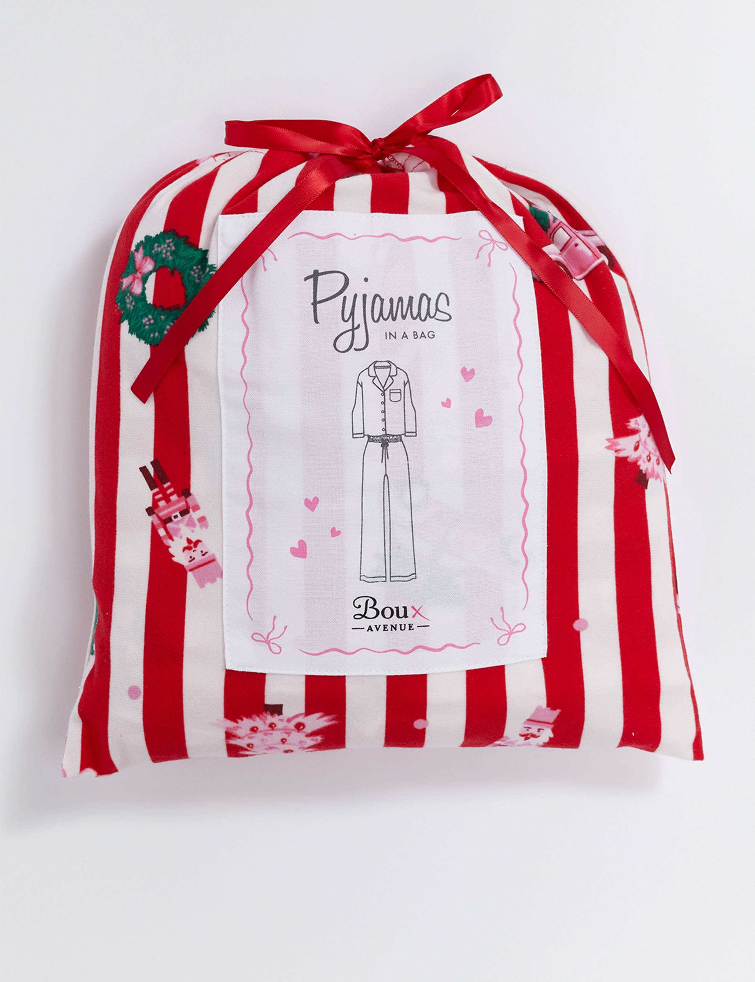 Fleece Striped Family Christmas Pyjamas in a Bag (2-12 Yrs) 5 of 5