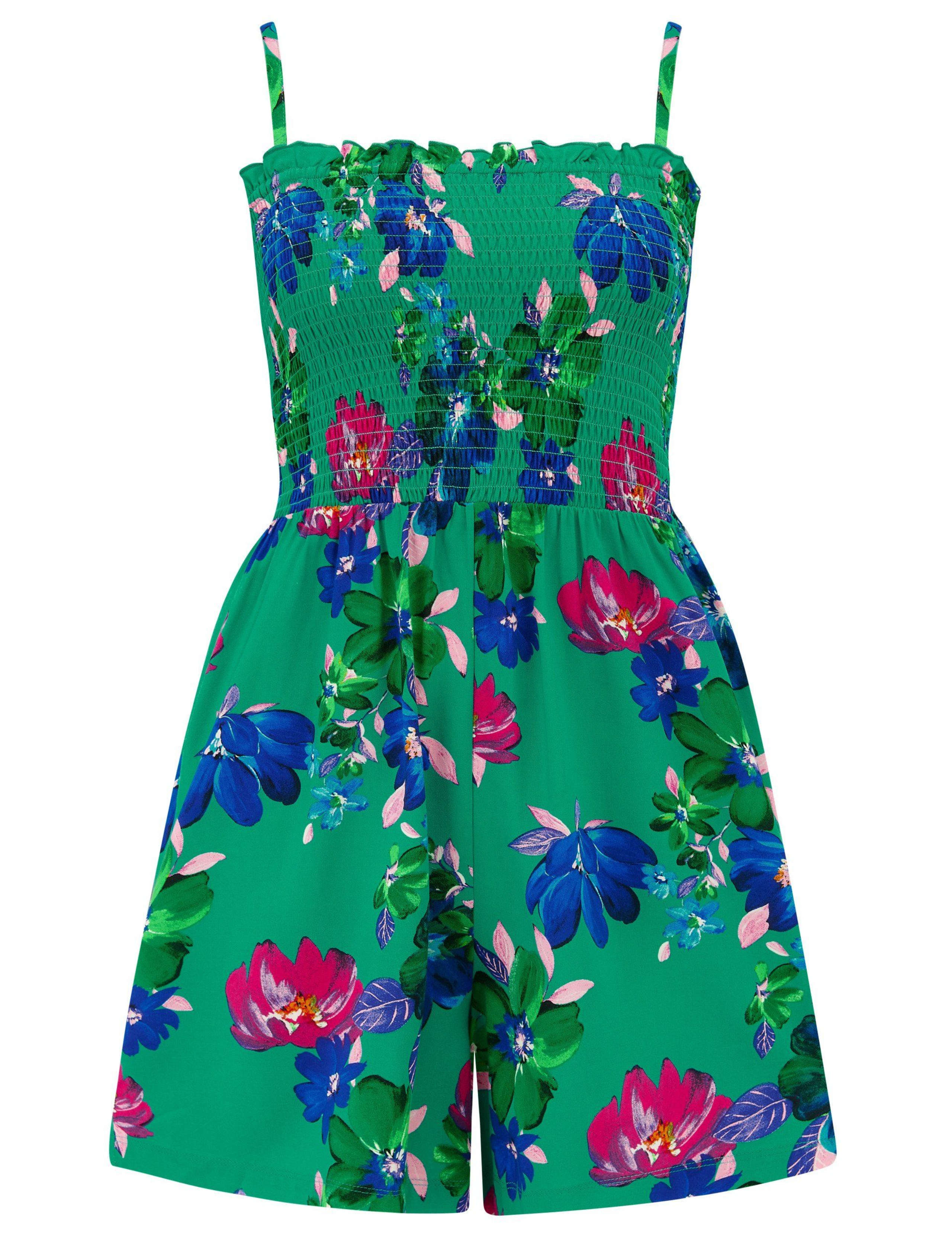 Strapless Shirred Bodice Woven Beach Playsuit 2 of 7