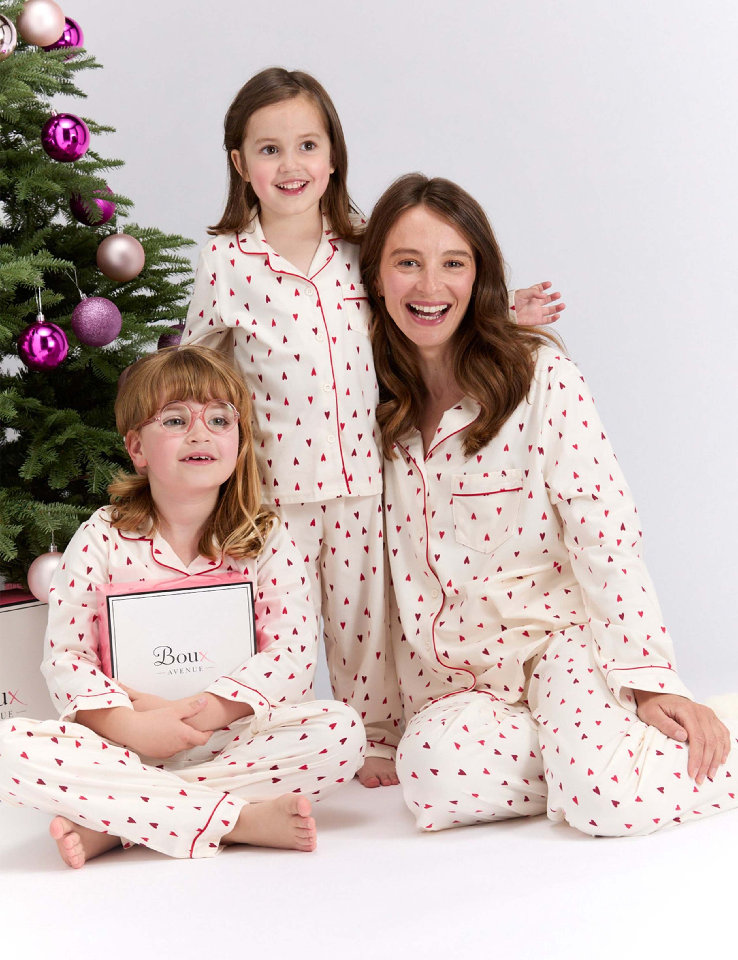 Valentines Fleece Heart Print Family Pyjamas in a Bag (2-12 yrs) 2 of 5
