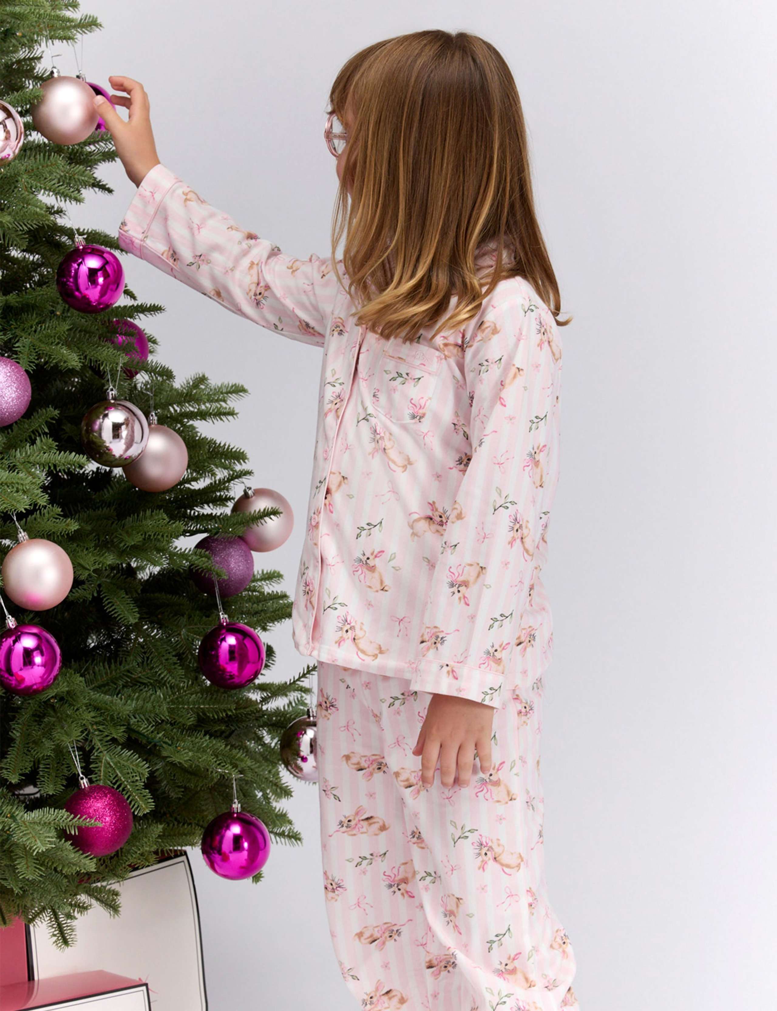 Bunny Print Christmas Family Pyjamas in a Bag (2-12 Yrs) 2 of 5