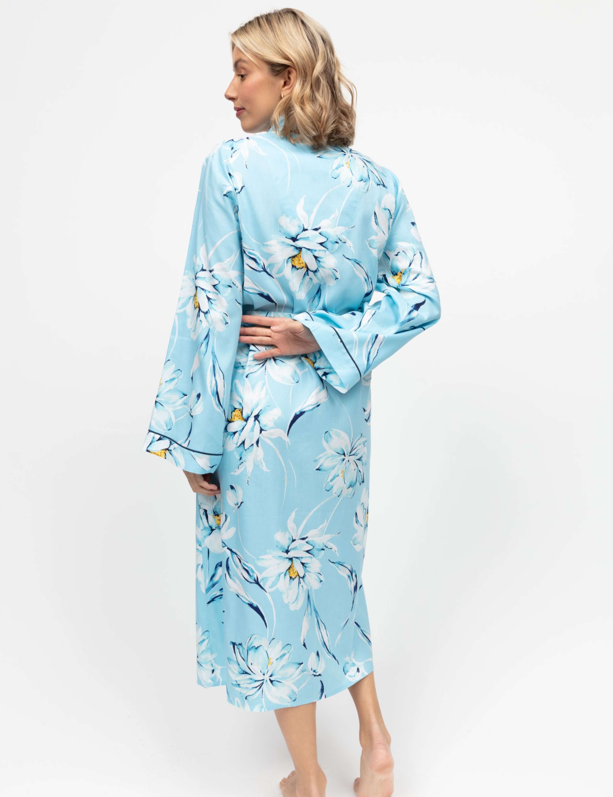 Cotton Modal Floral Dressing Gown 2 of 2
