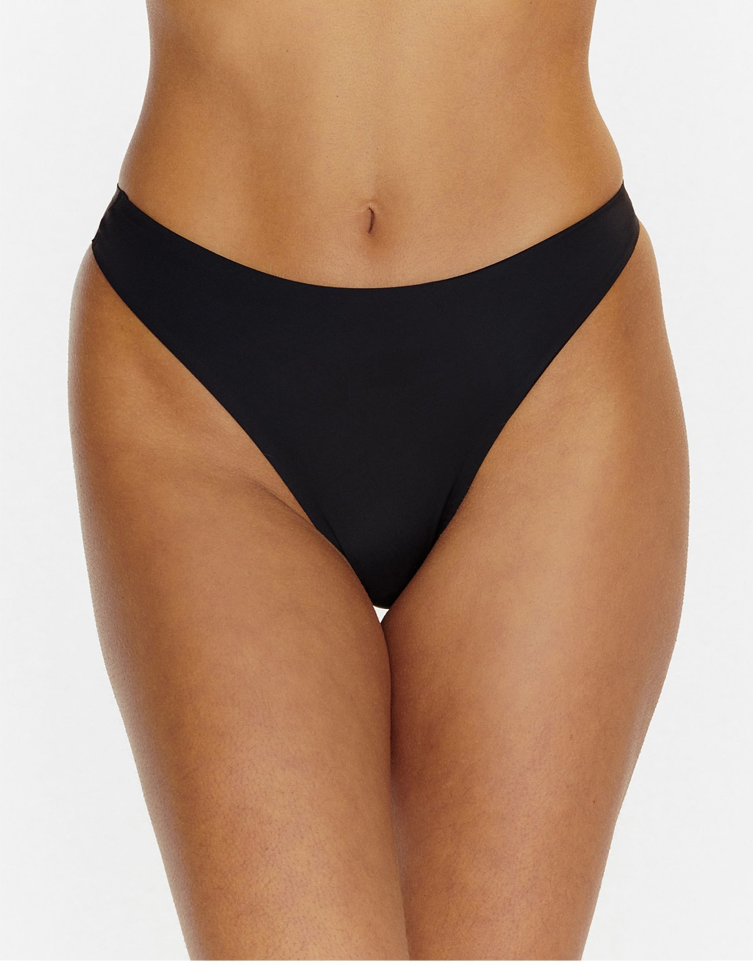 3 Pack Seamless Microfibre Thongs 2 of 7