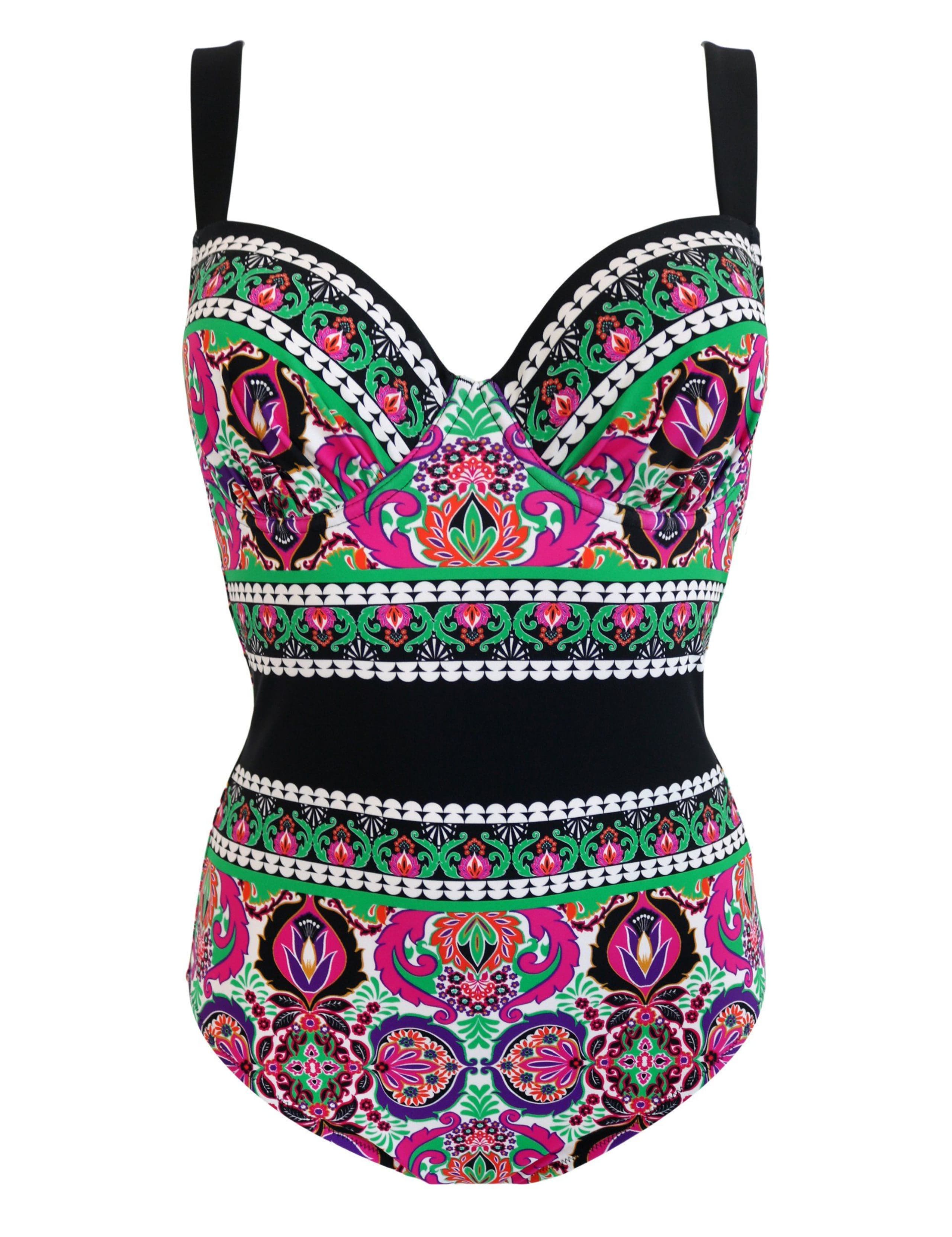 Maldives Printed Wired V-Neck Swimsuit 2 of 7