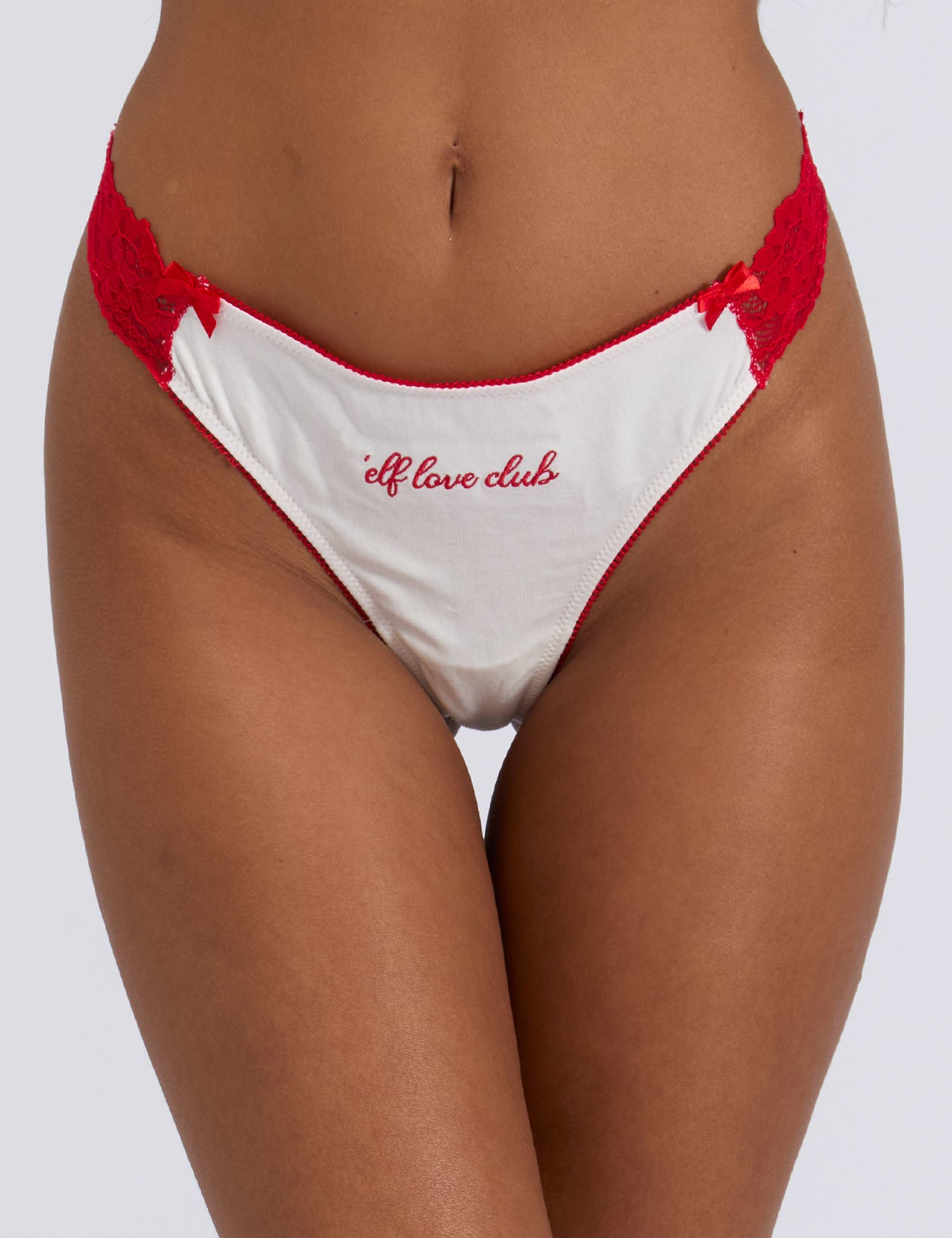 4pk Cotton Blend Christmas Thongs Gift Box 1 of 11