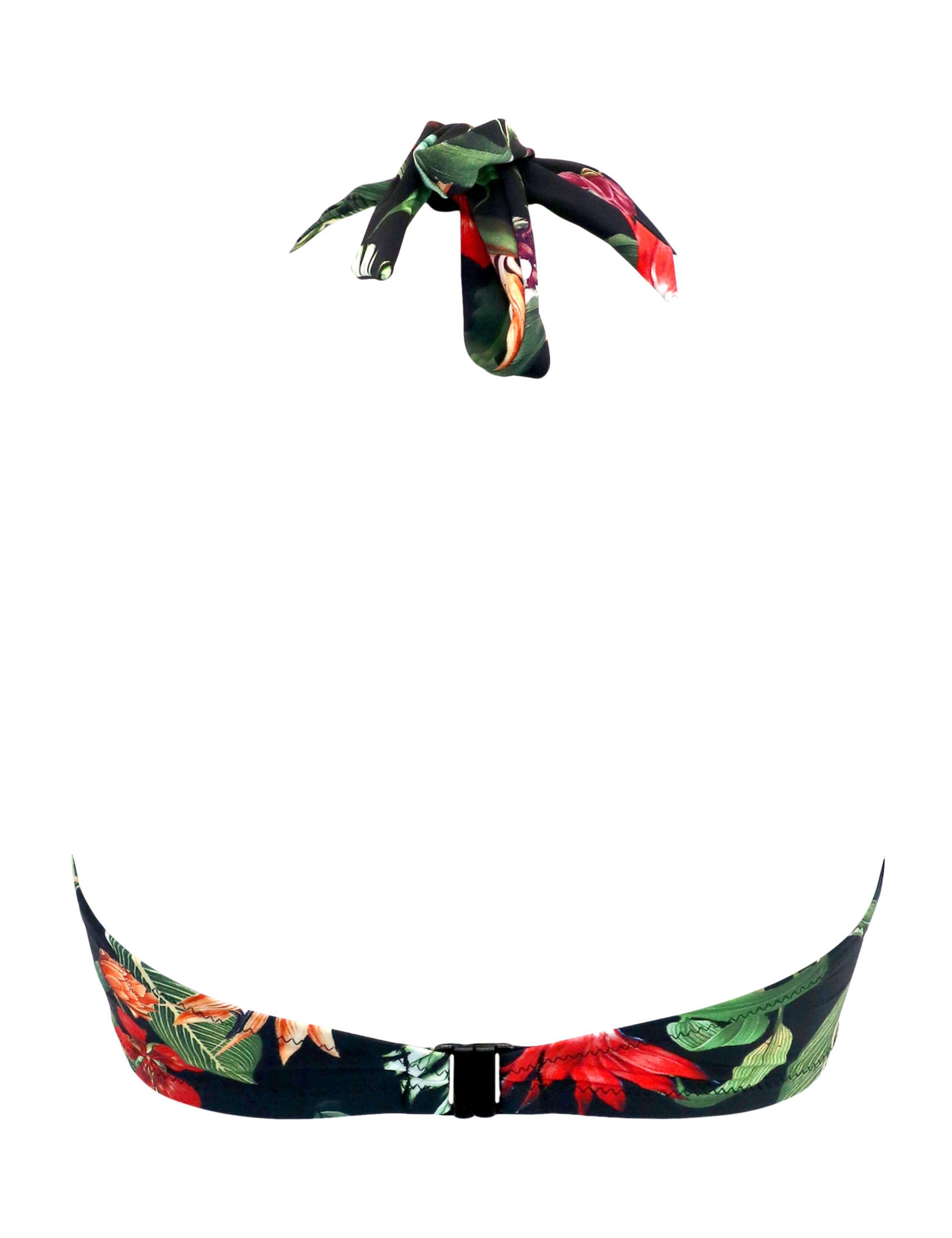 Palermo Floral Wired Tie Detail Plunge Bikini Top (B-G) 6 of 7