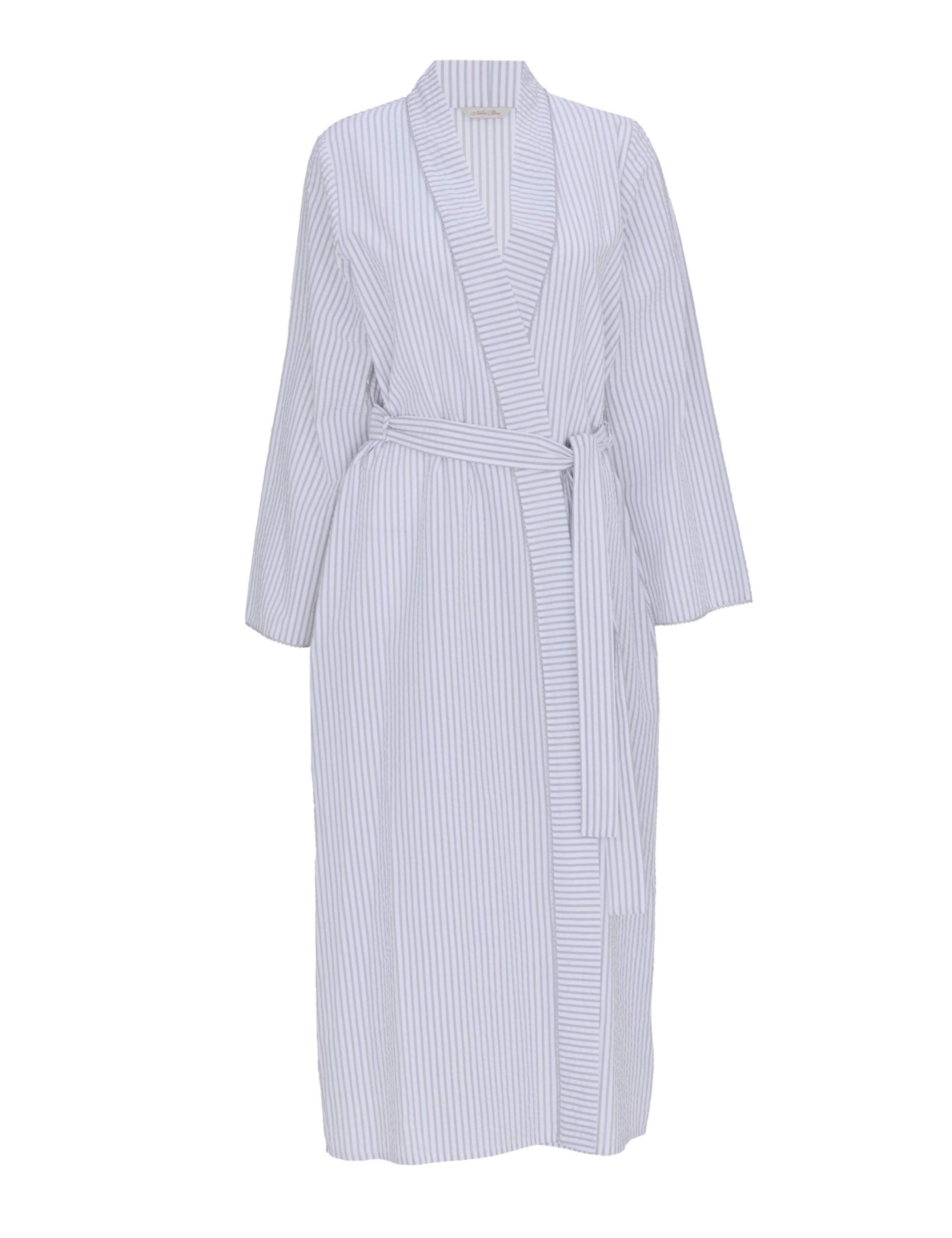 Pure Cotton Striped Dressing Gown 2 of 4