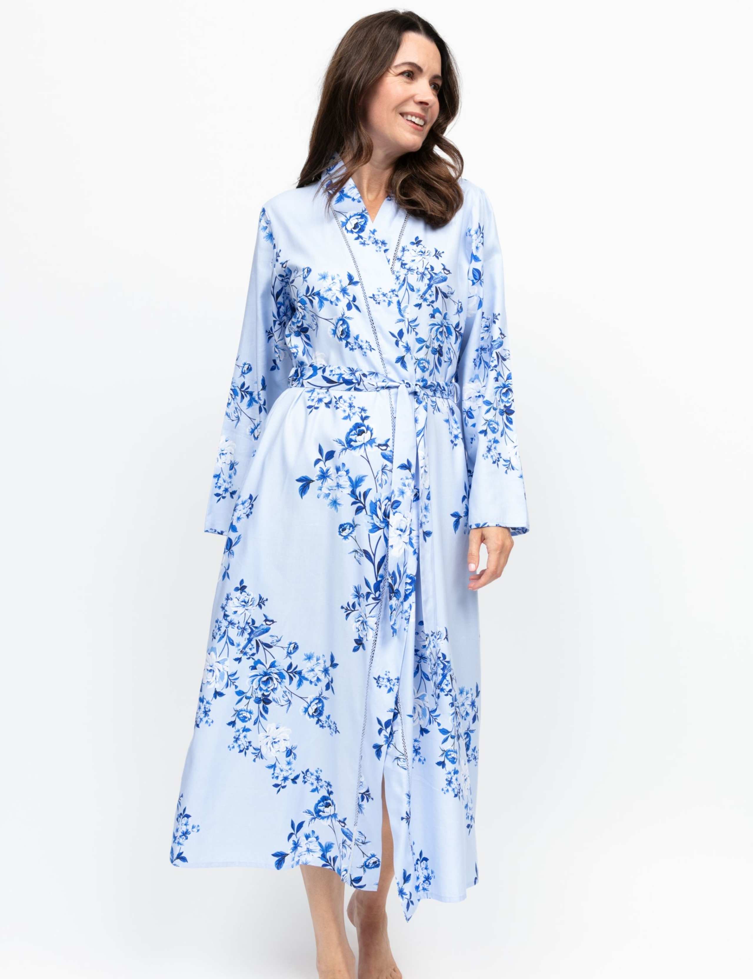 Cotton Modal Floral Print Dressing Gown 3 of 4
