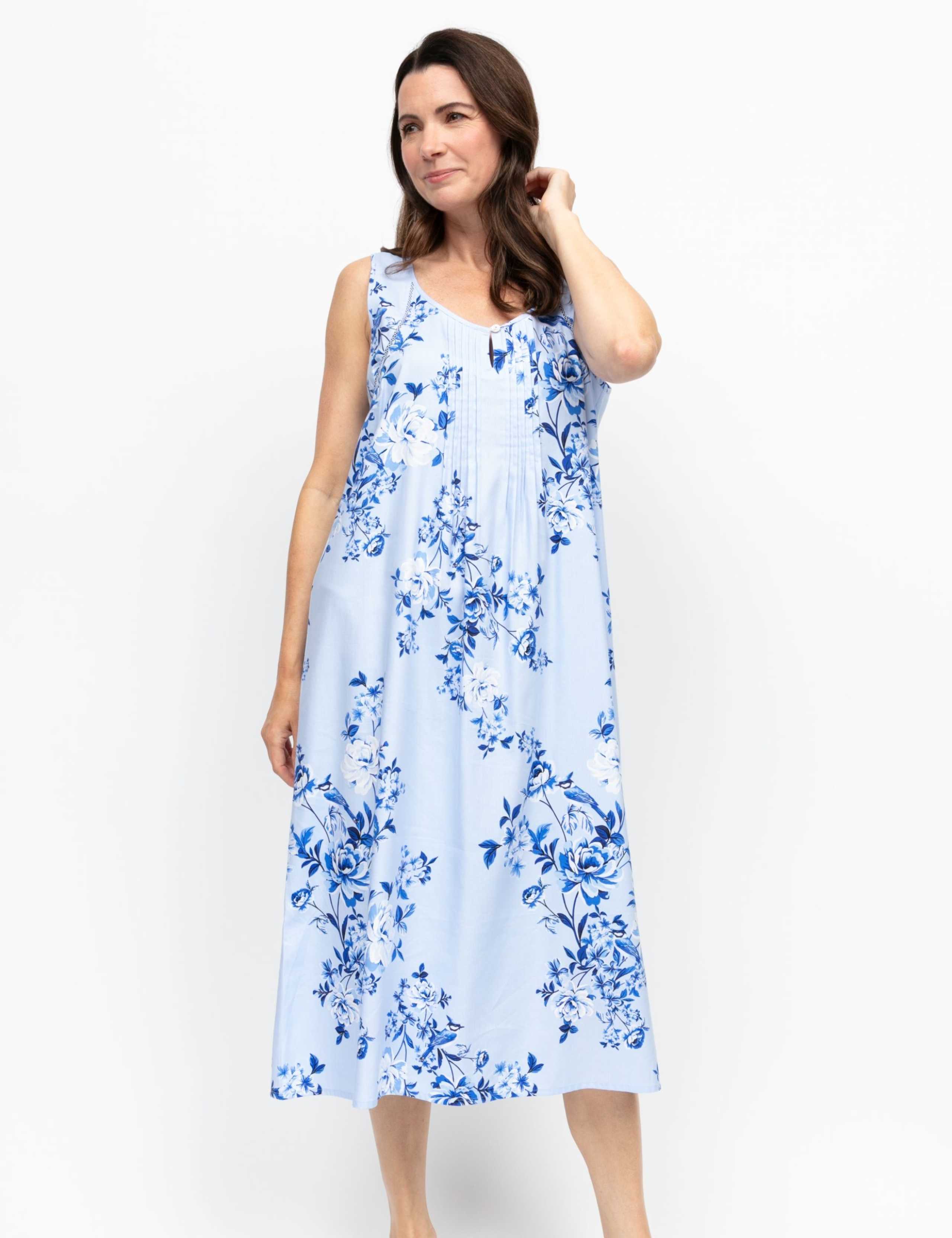 Cotton Modal Floral Long Nightdress 3 of 4