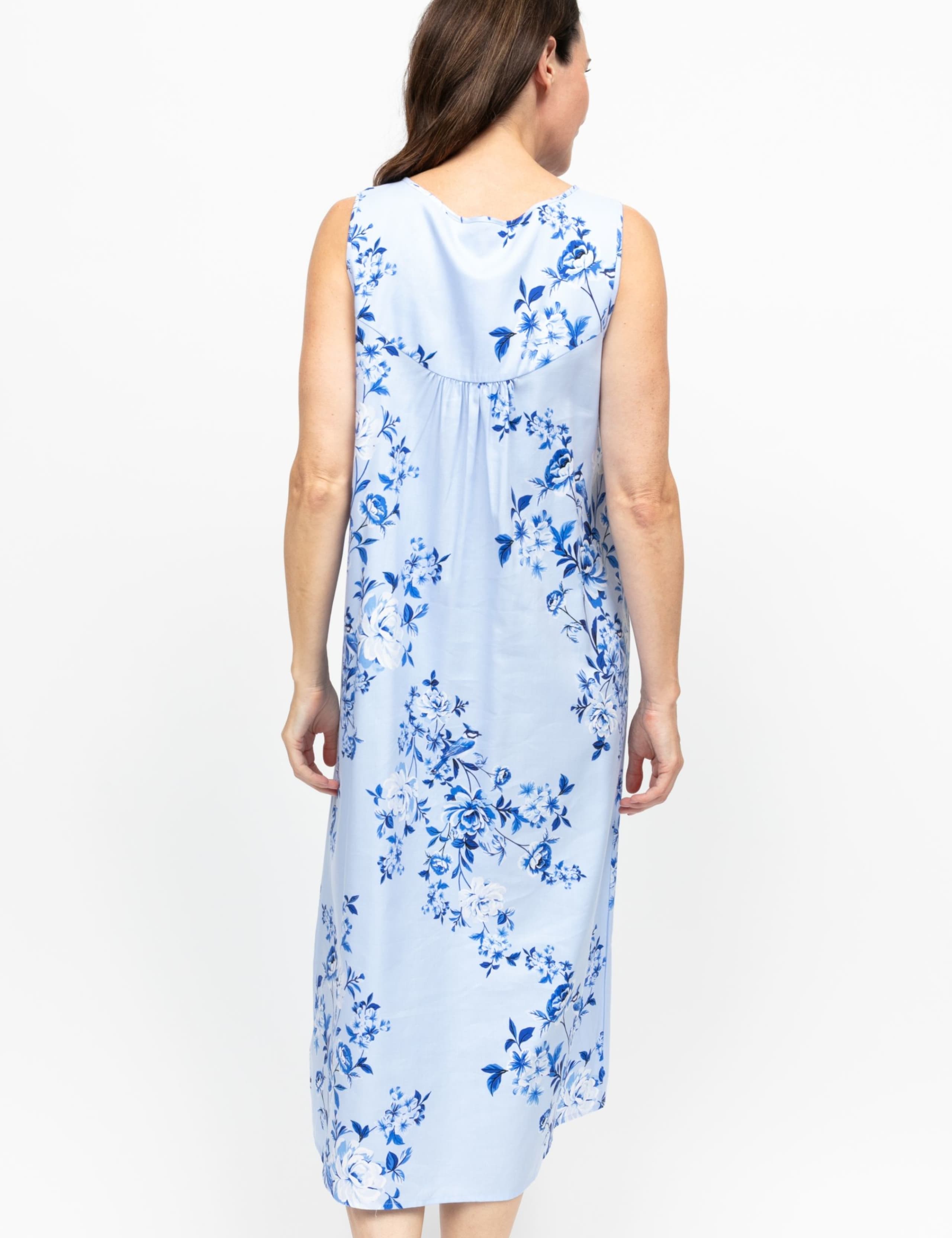 Cotton Modal Floral Long Nightdress 4 of 4