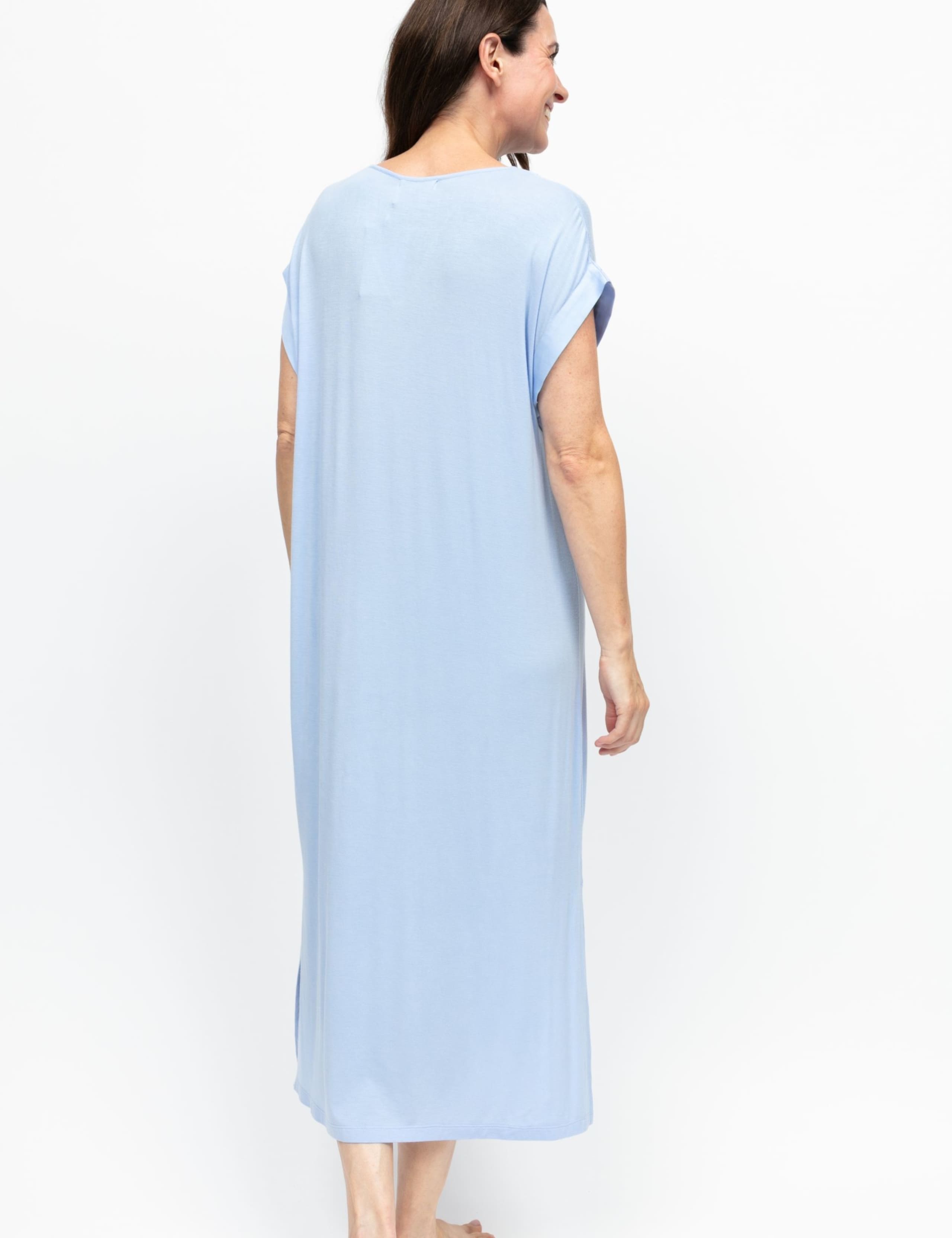 Modal Rich V-Neck Long Nightdress 3 of 3