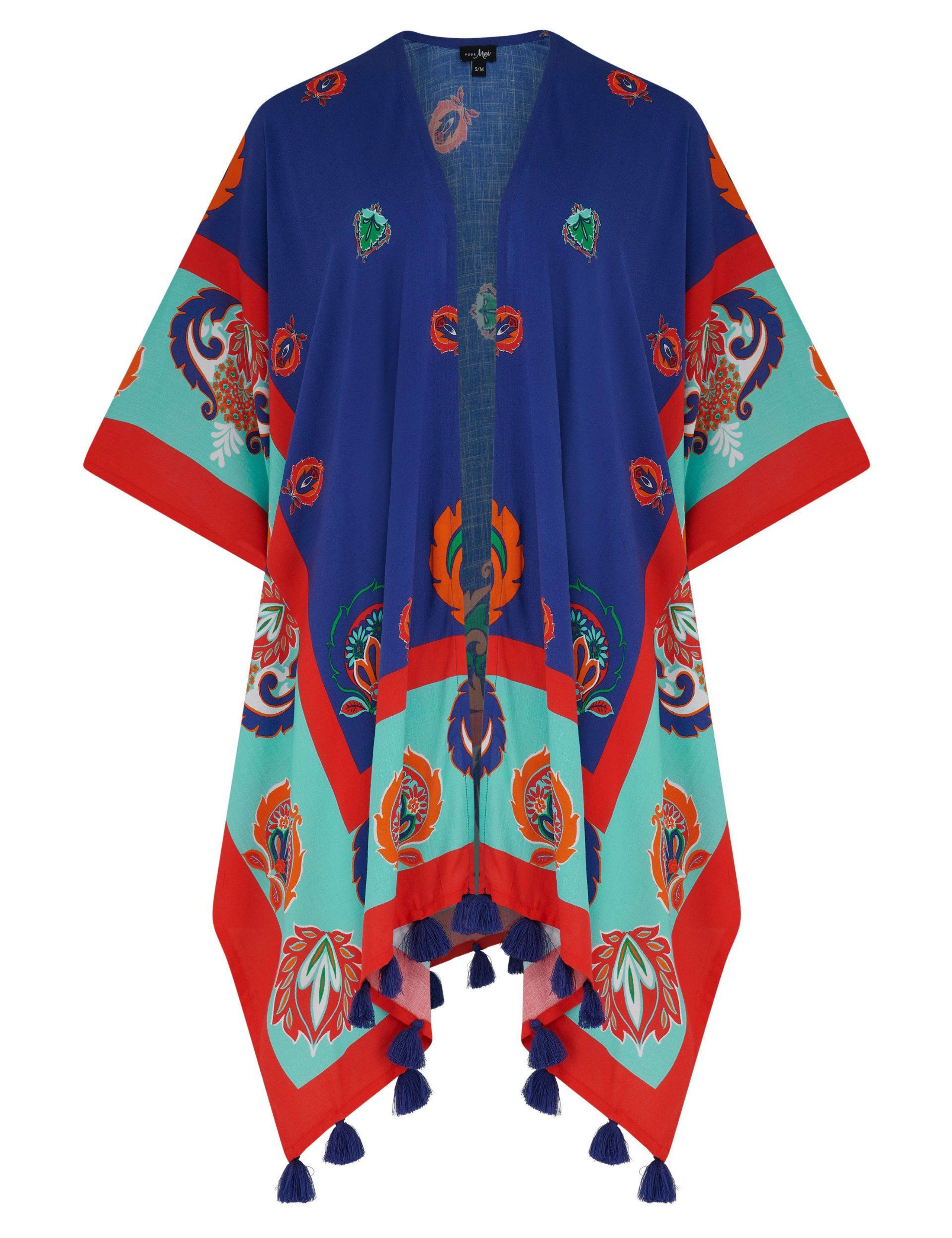 Printed Tassel Kimono Dress 7 of 7
