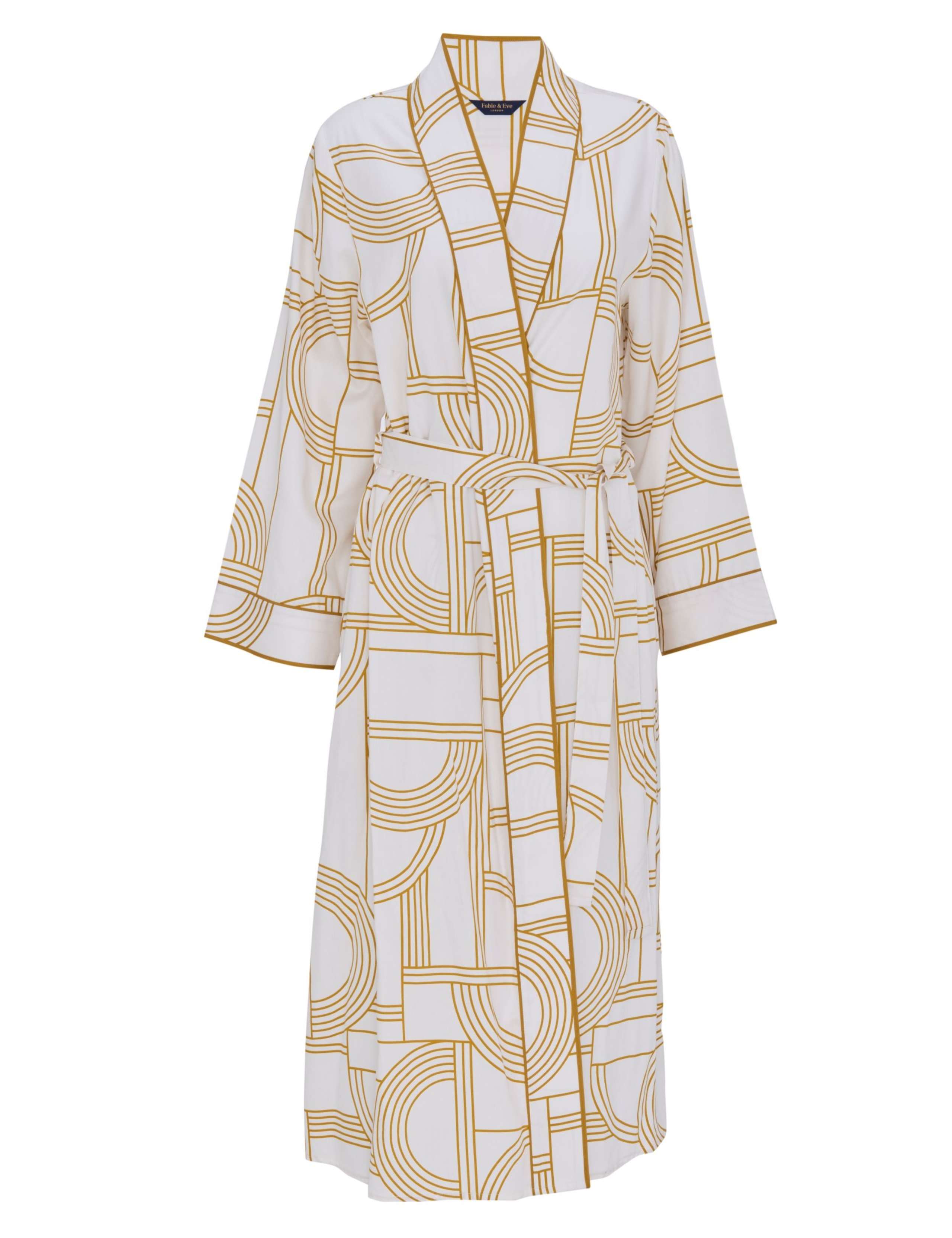 Cotton Modal Geometric Dressing Gown 2 of 4