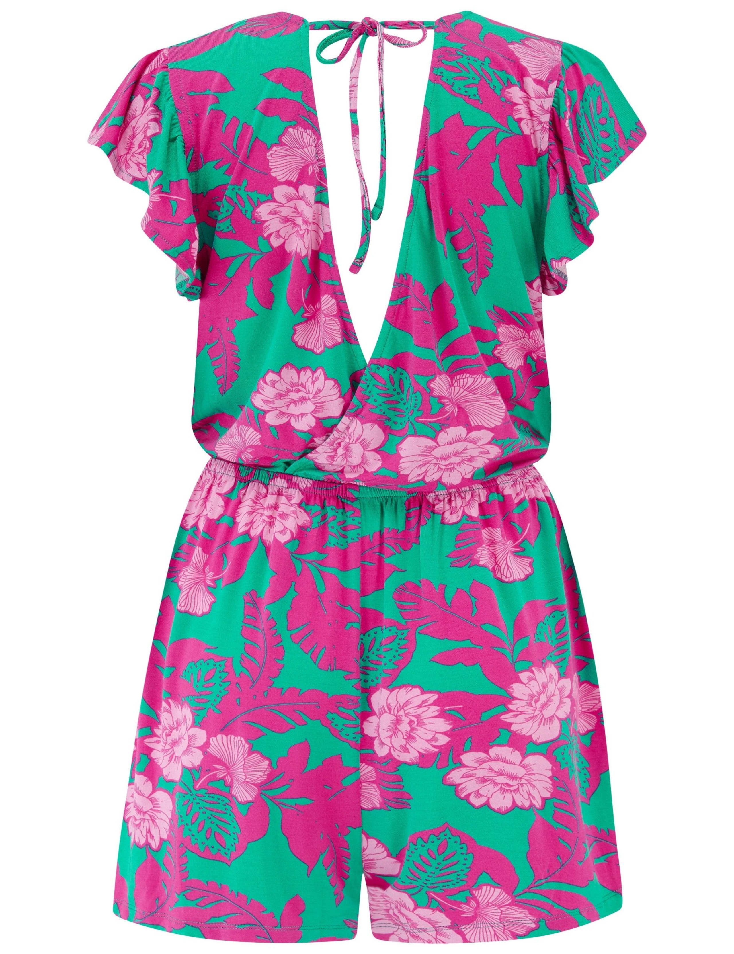 Amelia Jersey Floral Short Sleeve Playsuit 5 of 5